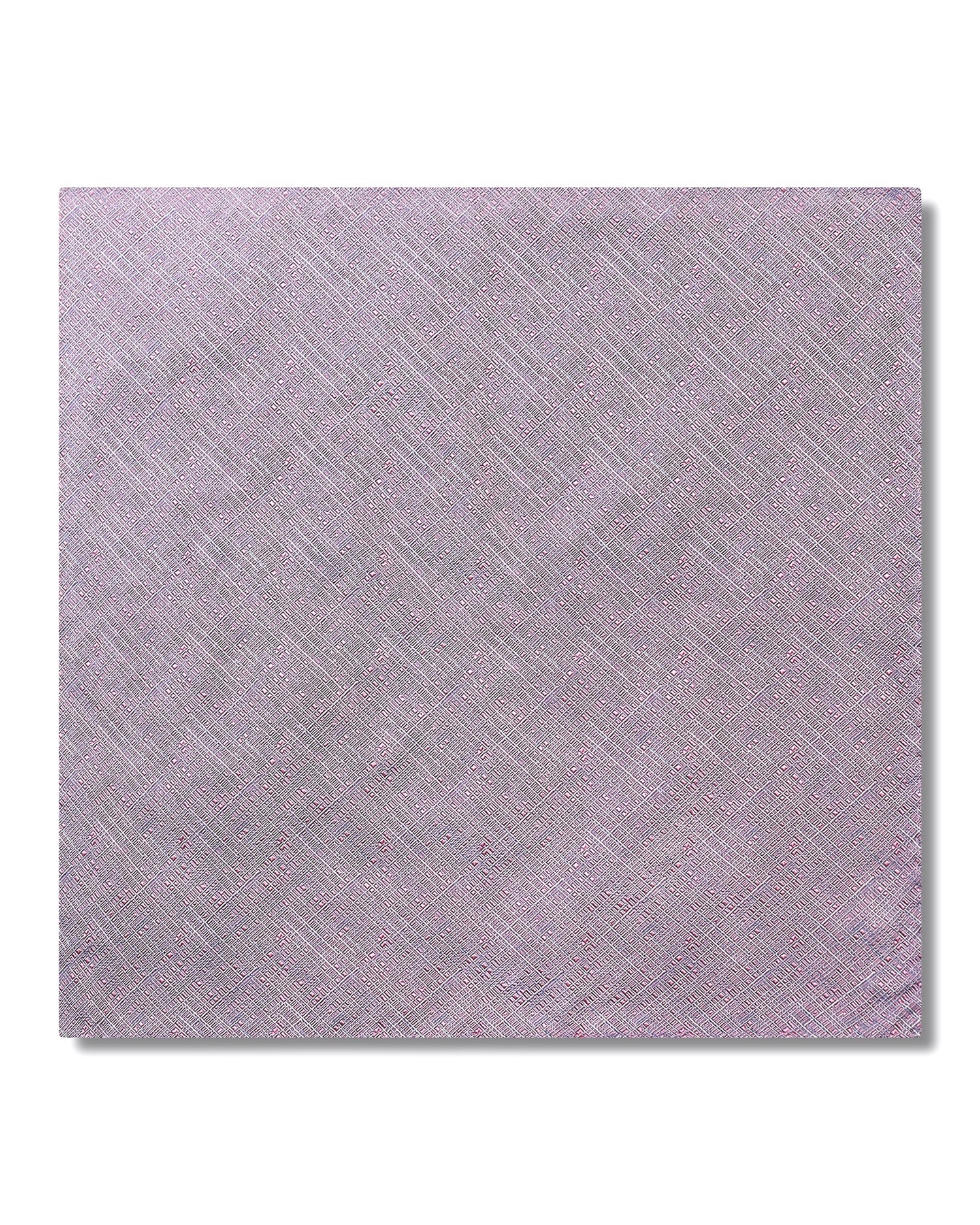 Barne Pocket Square Pink/Blue Crosshatch