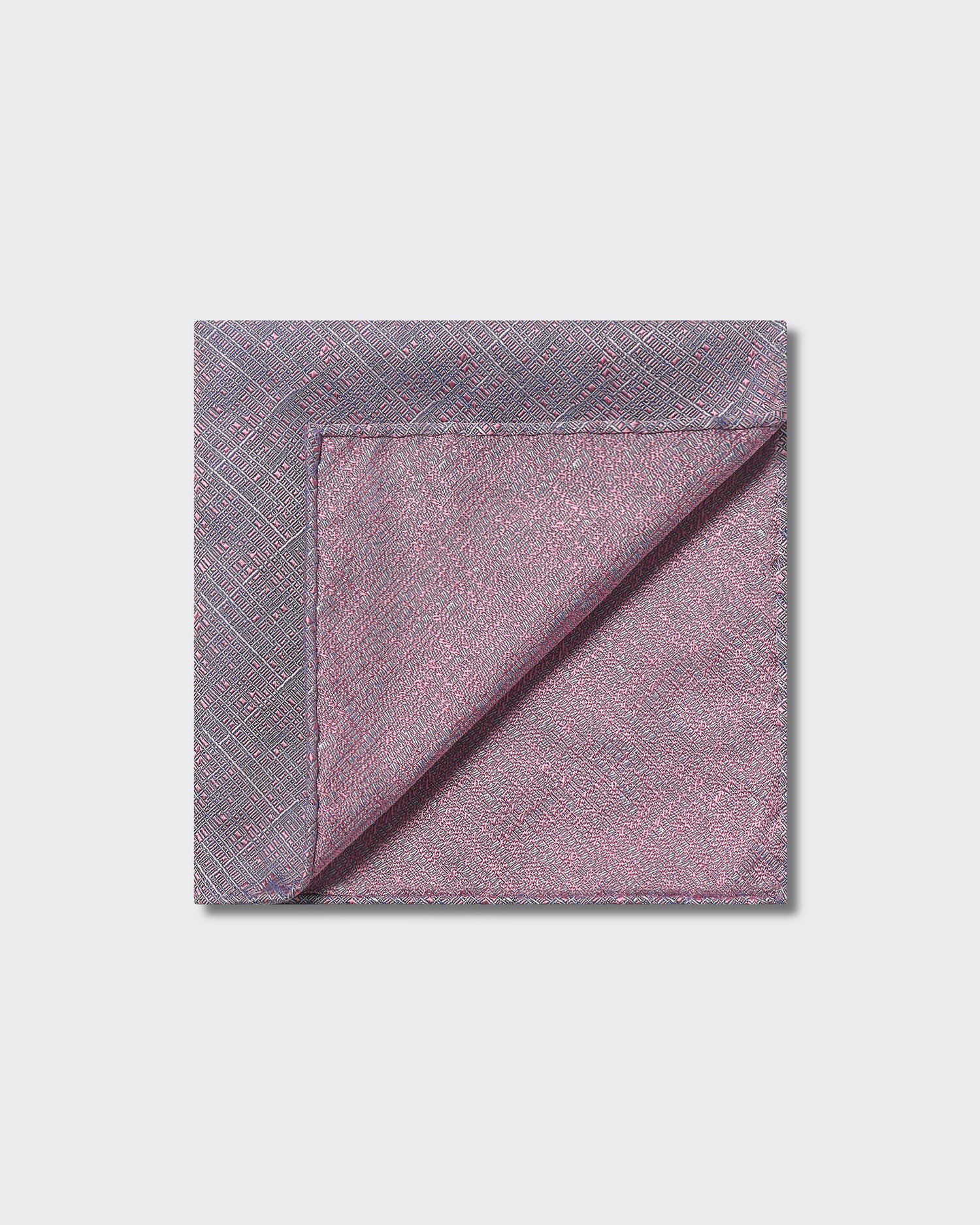 Barne Pocket Square Pink/Blue Crosshatch