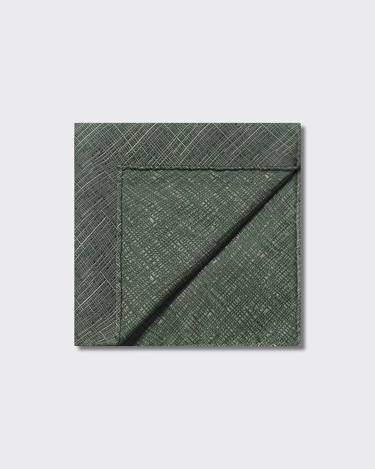 Barne Pocket Square Dark Green Crosshatch