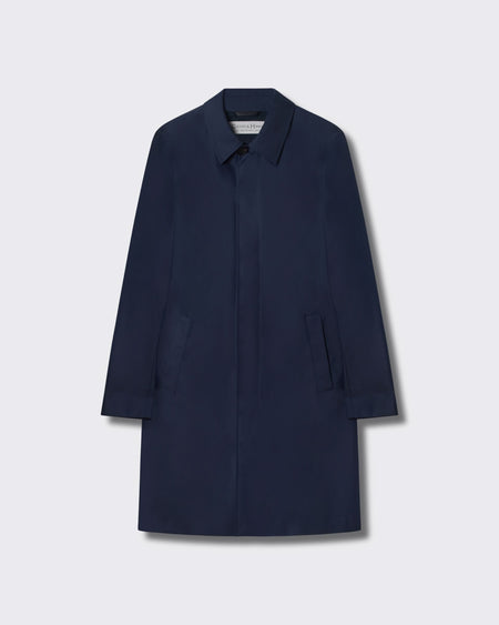 Monroe Long Trench Coat Navy