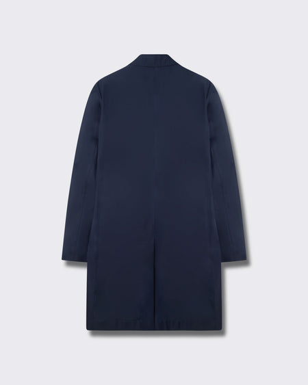 Monroe Long Trench Coat Navy