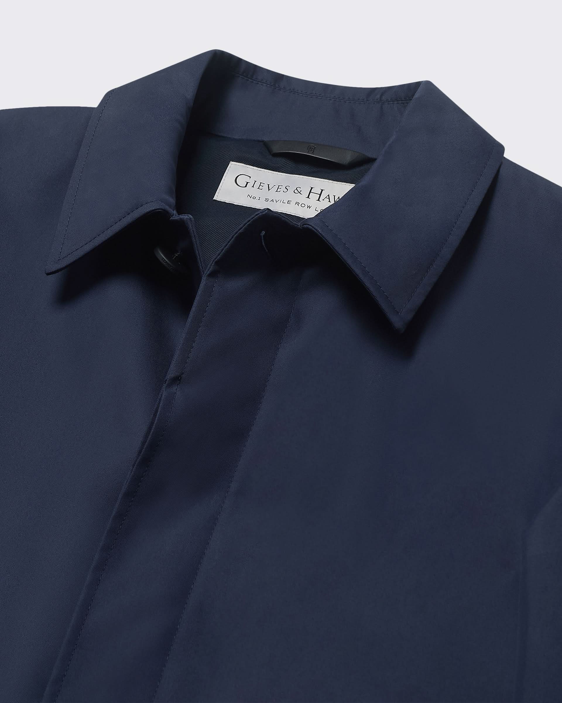 Monroe Long Trench Coat Navy