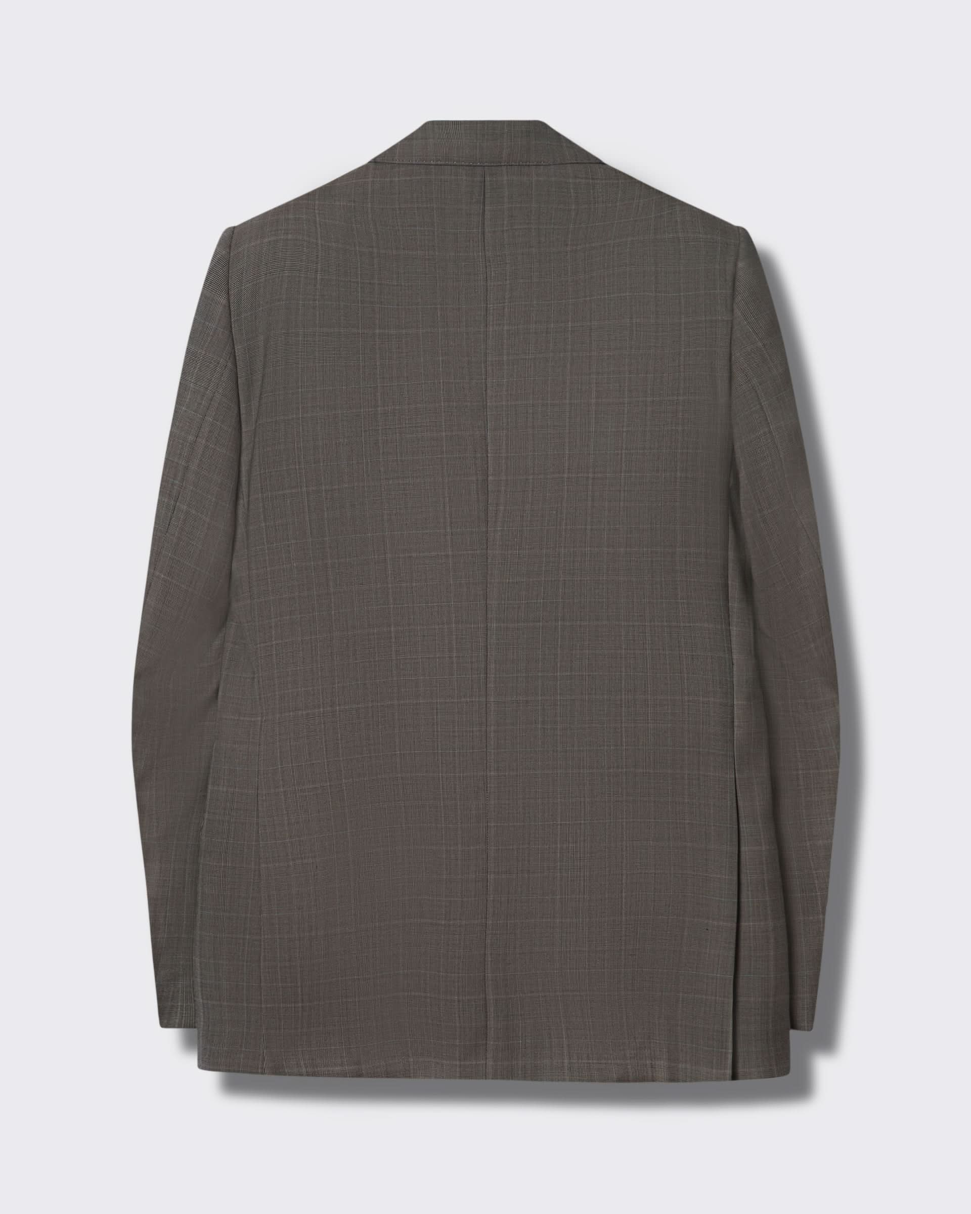 Stanmore Wool Neutral Check Suit Jacket