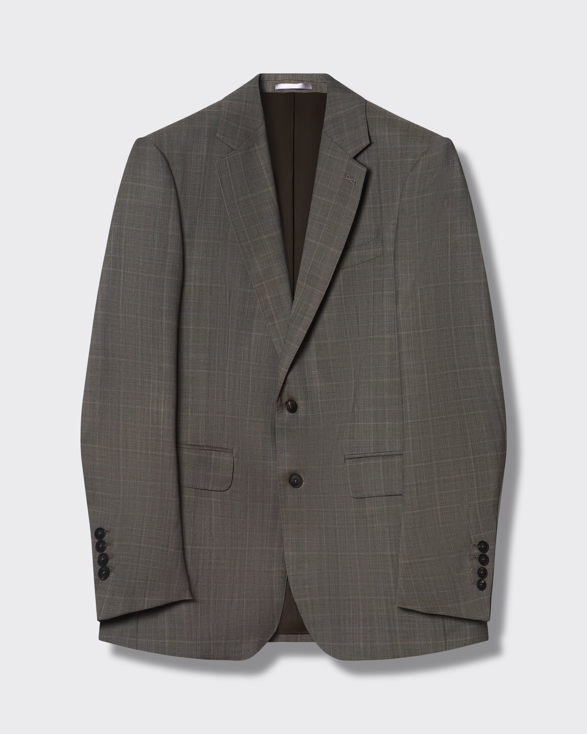 Stanmore Wool Neutral Check Suit Jacket