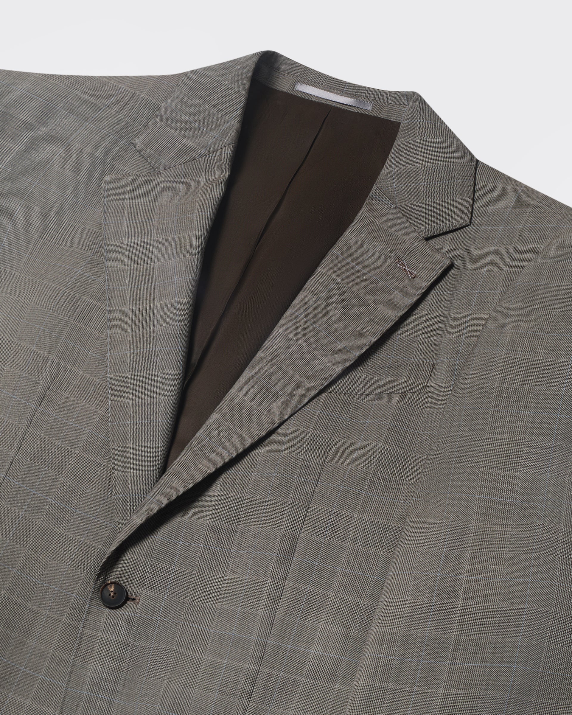 Stanmore Wool Neutral Check Suit Jacket