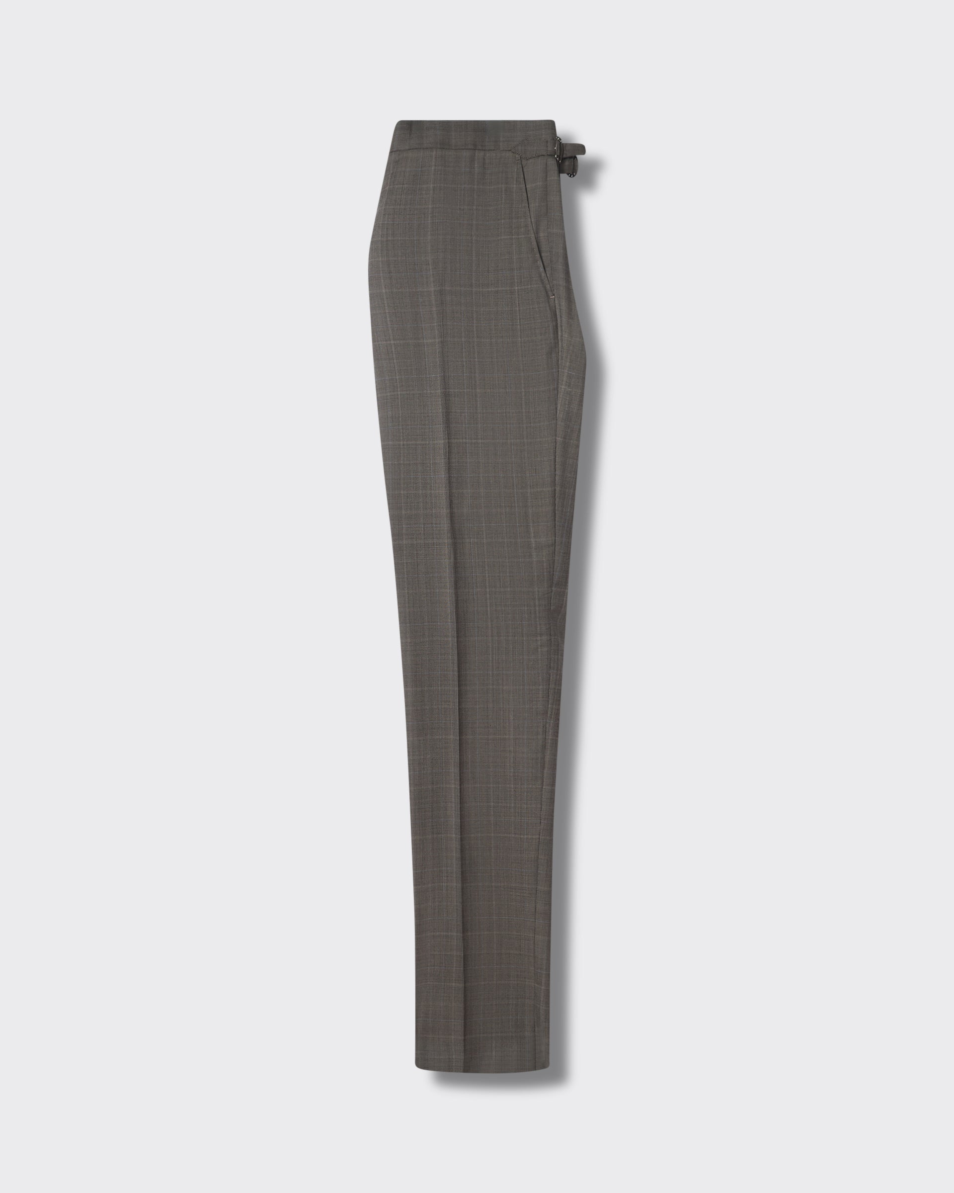 Stanmore Wool Neutral Check Suit Trousers