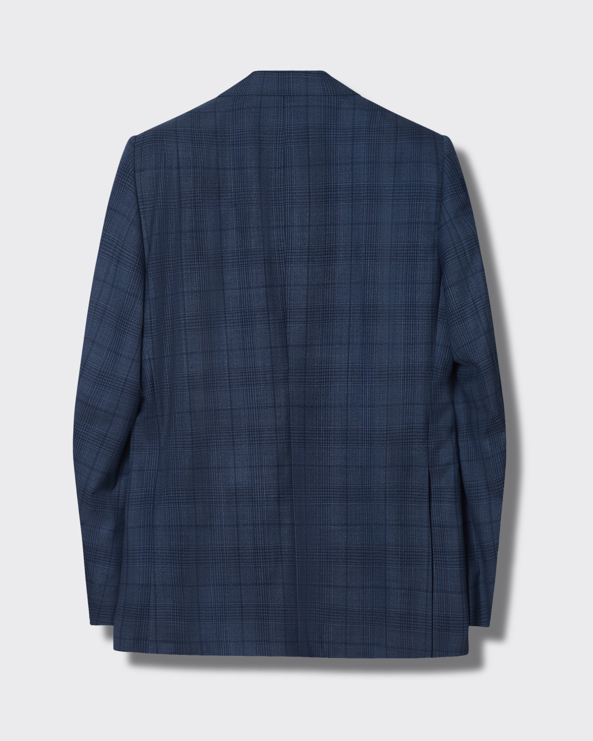 Inverness Wool Check Suit Jacket Light Blue