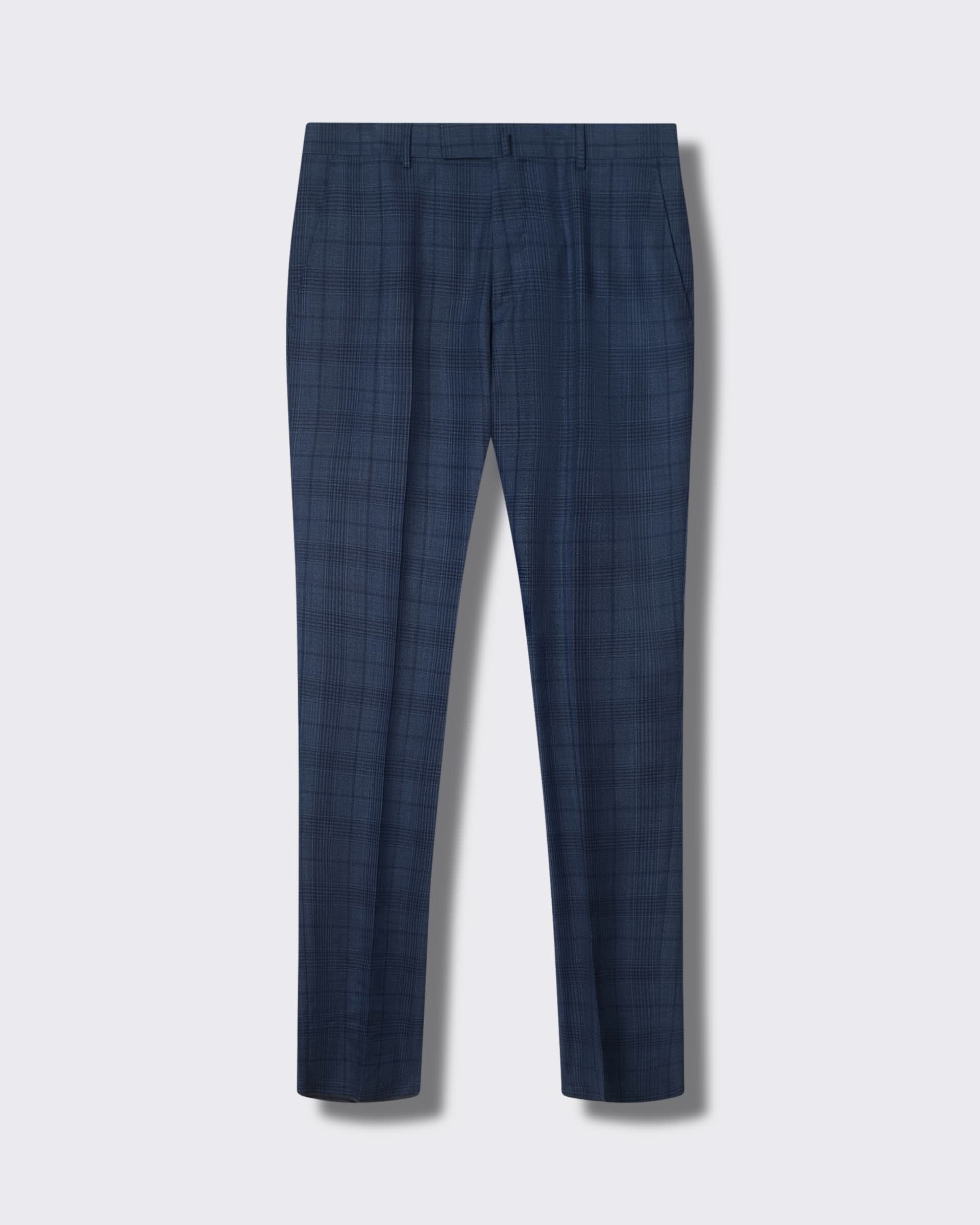 Inverness Wool Check Suit Trouser Light Blue
