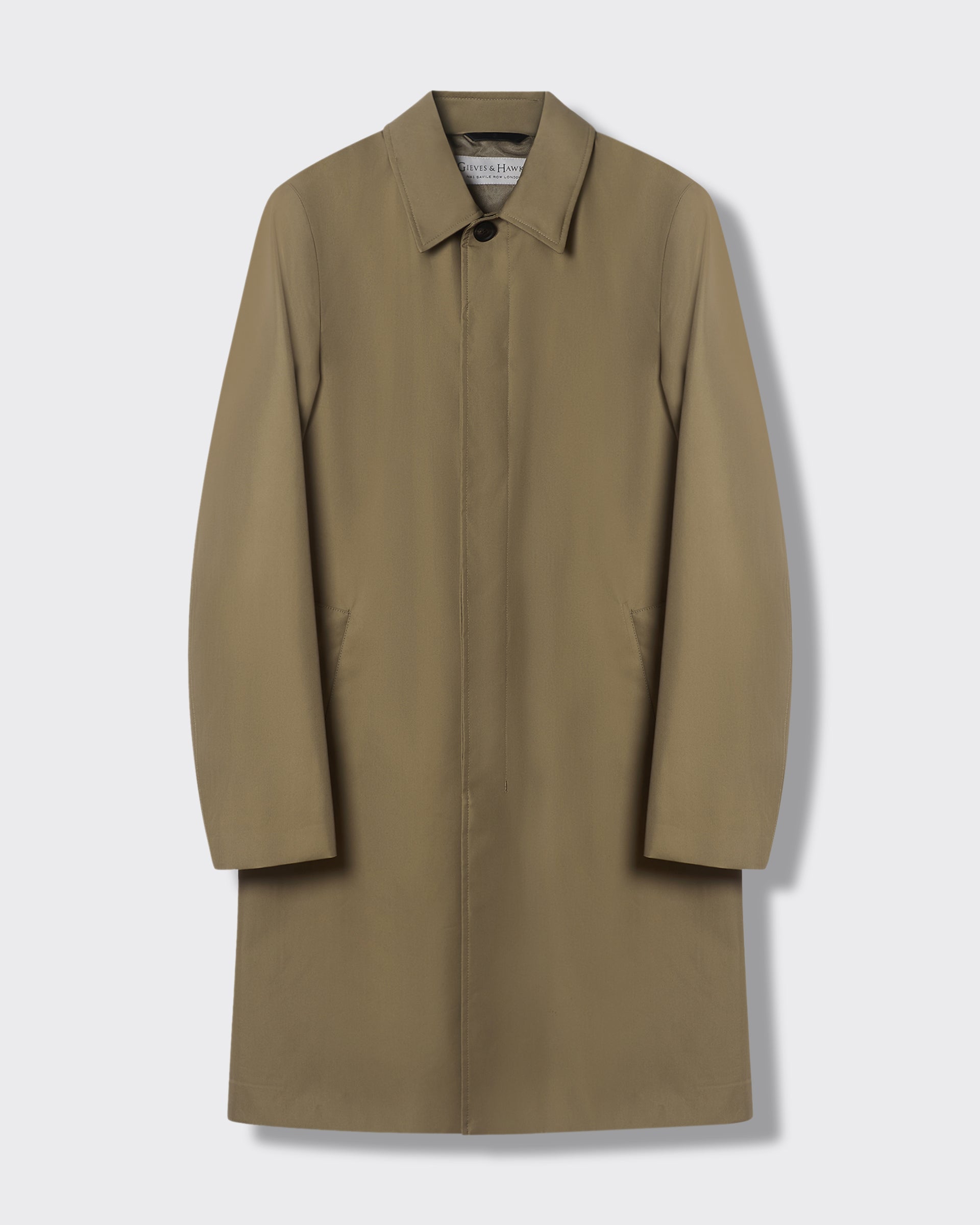 Monroe Long Trench Coat Khaki