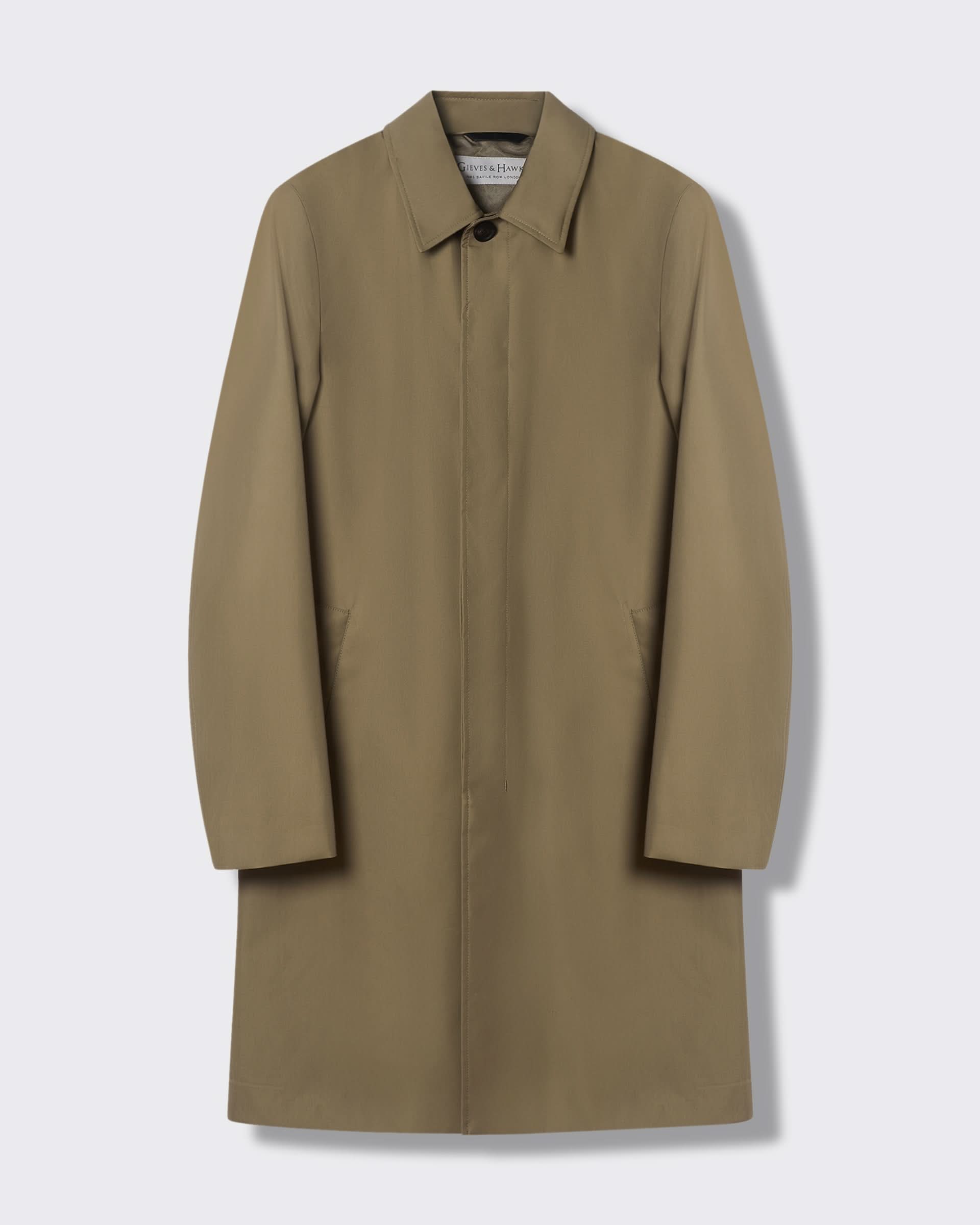 Monroe Long Trench Coat Khaki