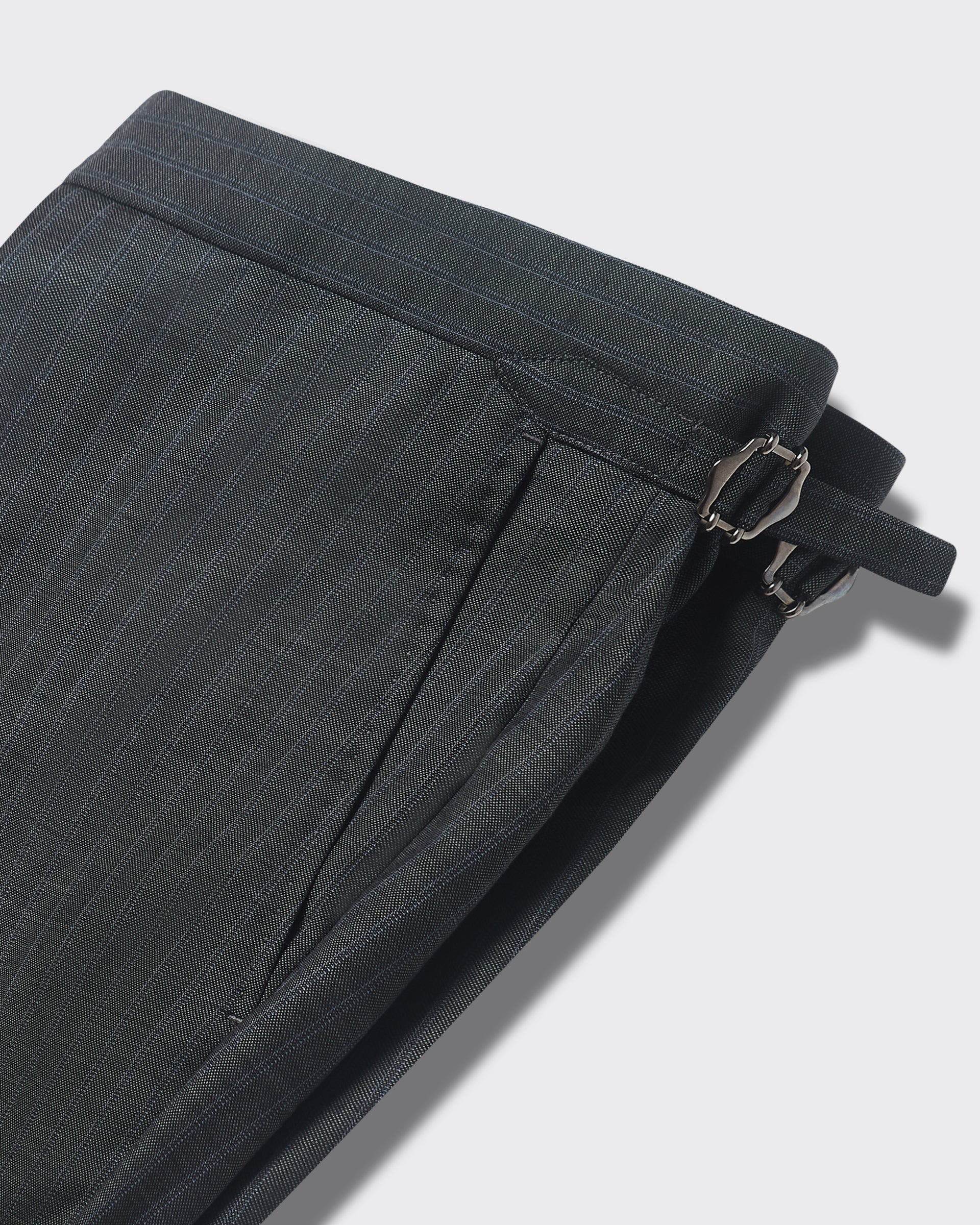 Trent Pinstripe Wool 2 piece Suit Charcoal