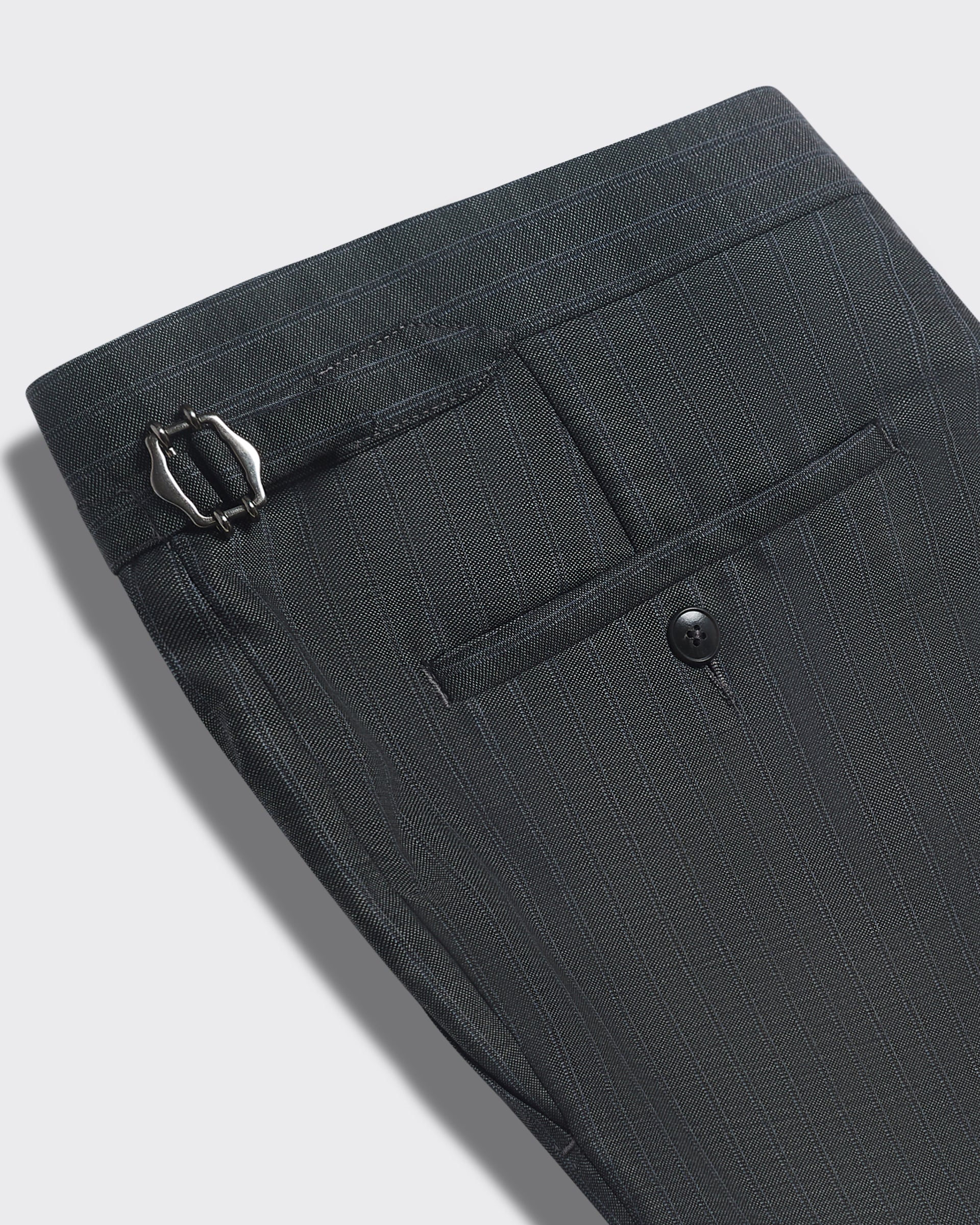Trent Pinstripe Wool 2 piece Suit Charcoal