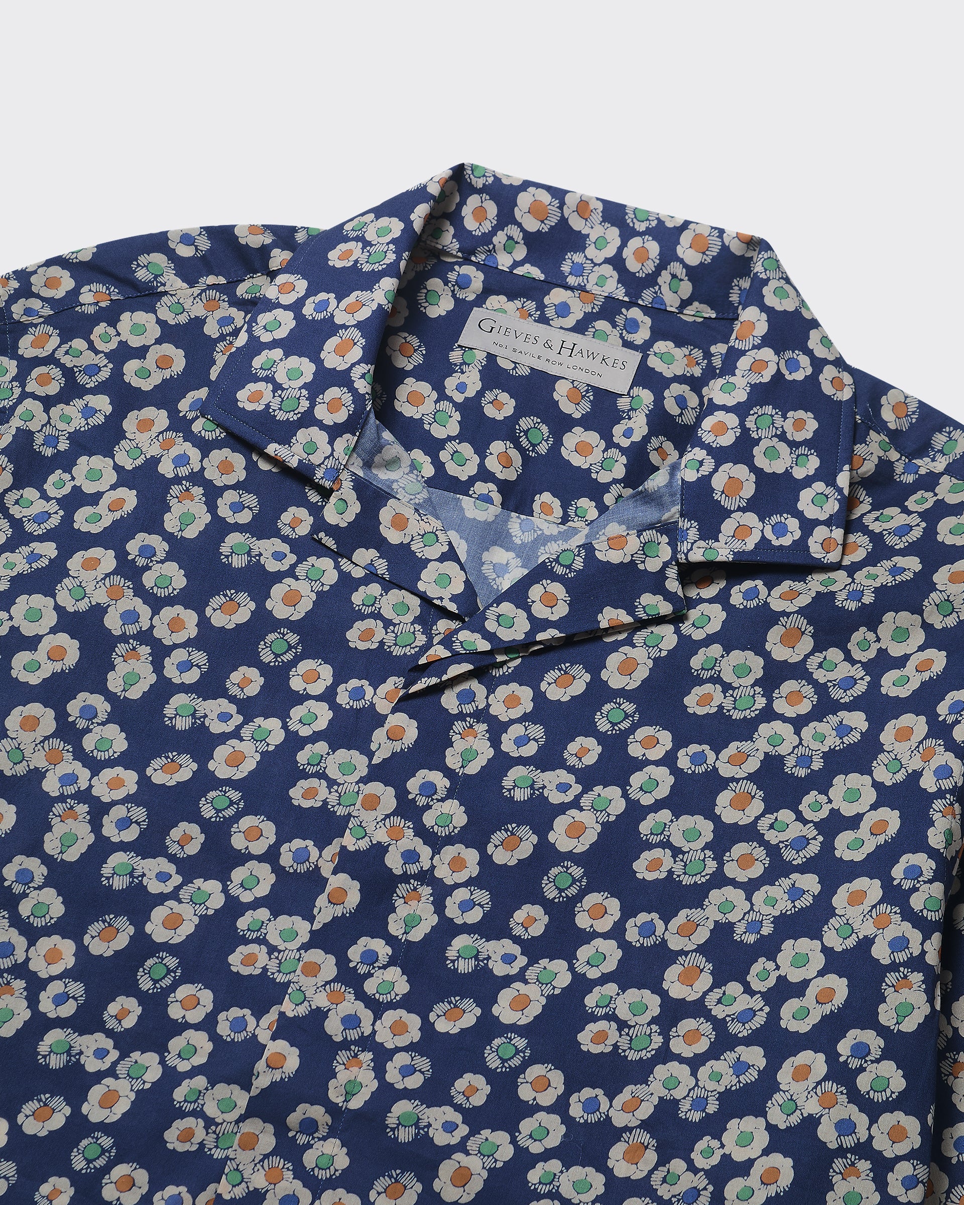 Glenn Hidden Button Cotton Short-Sleeve Shirt