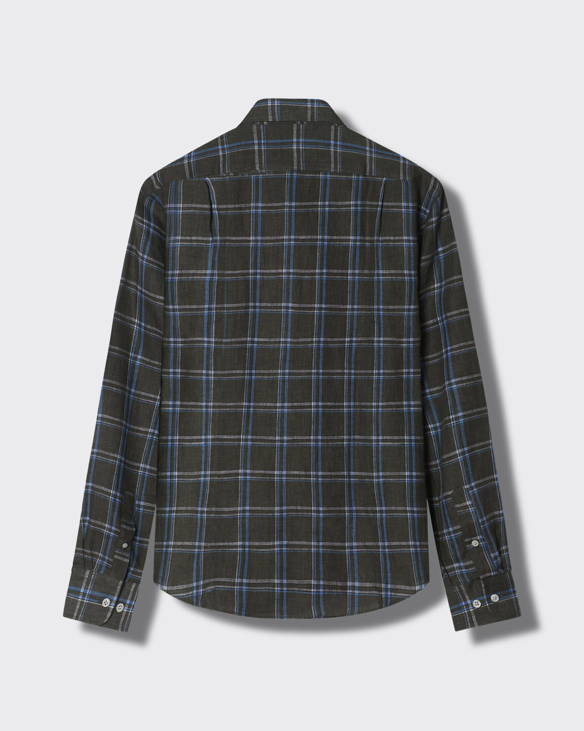 Blake Button Down Linen Shirt Olive