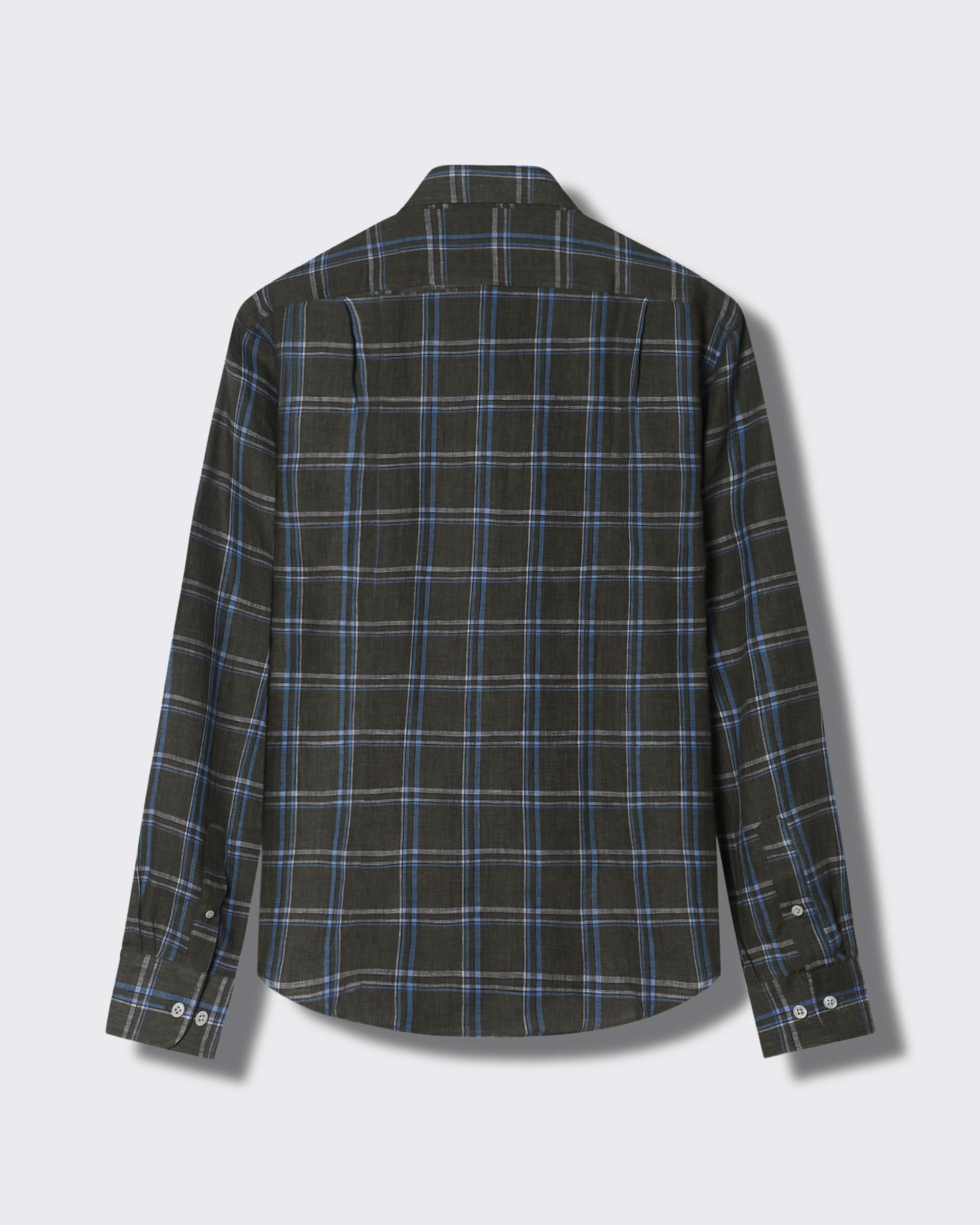 Blake Button Down Linen Shirt Olive