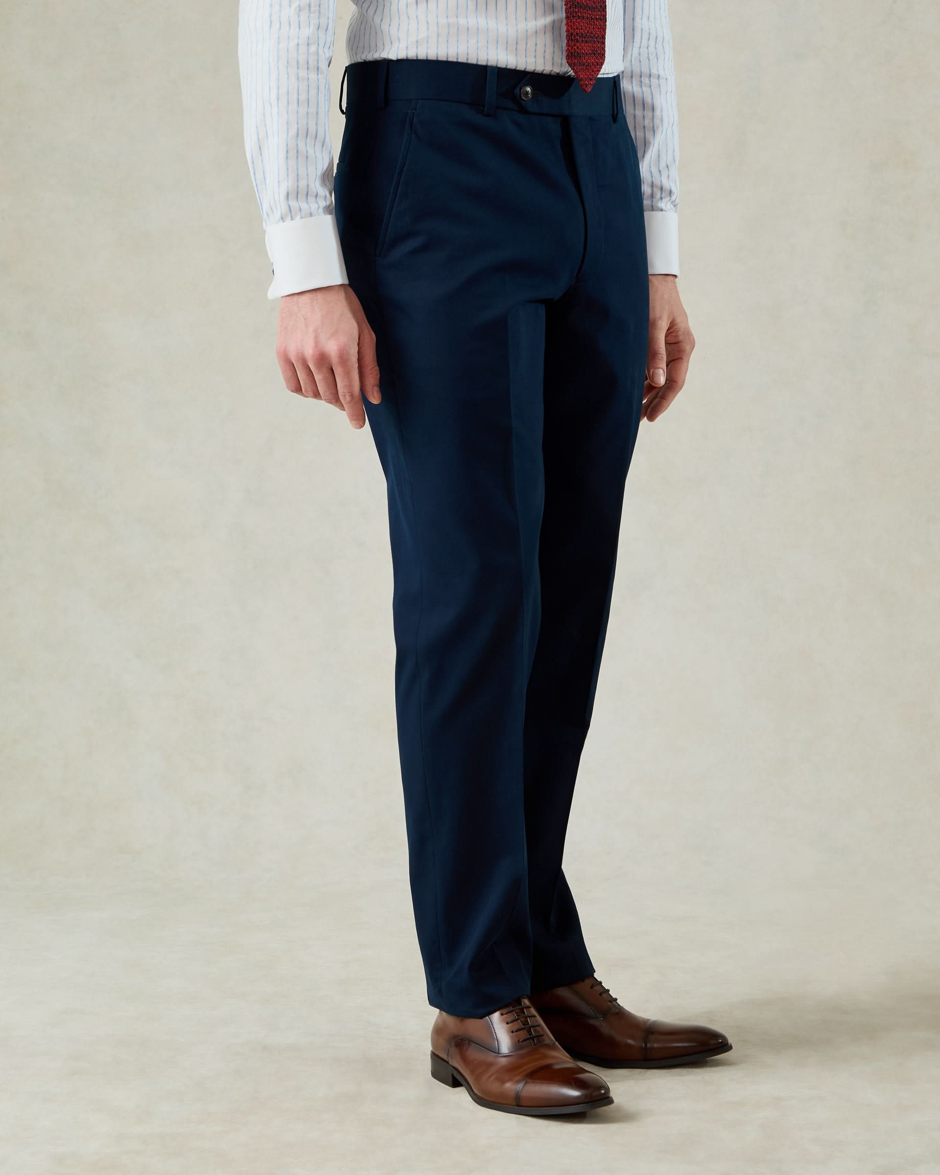 Stanley Cotton Cashmere Suit Trouser Navy