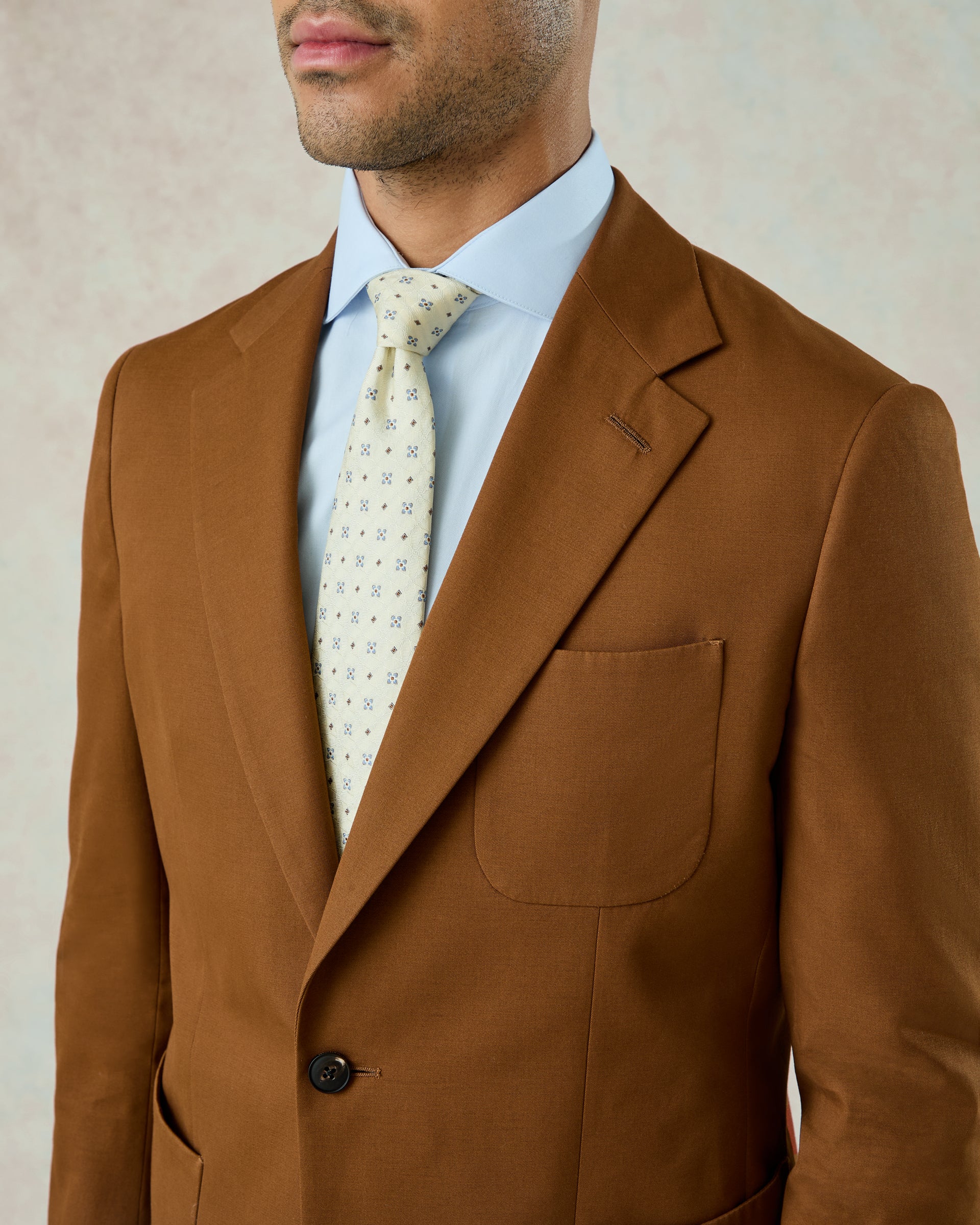 Allen Cotton & Cashmere Suit Chesnut Brown
