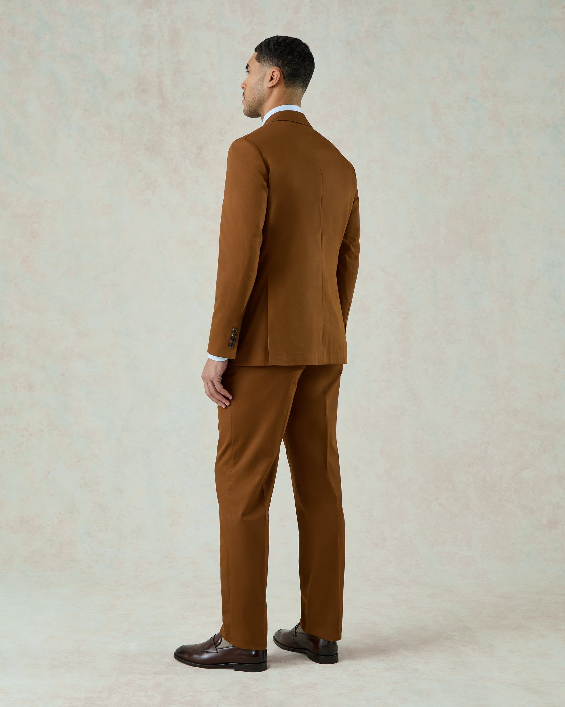 Allen Cotton & Cashmere Suit Chesnut Brown