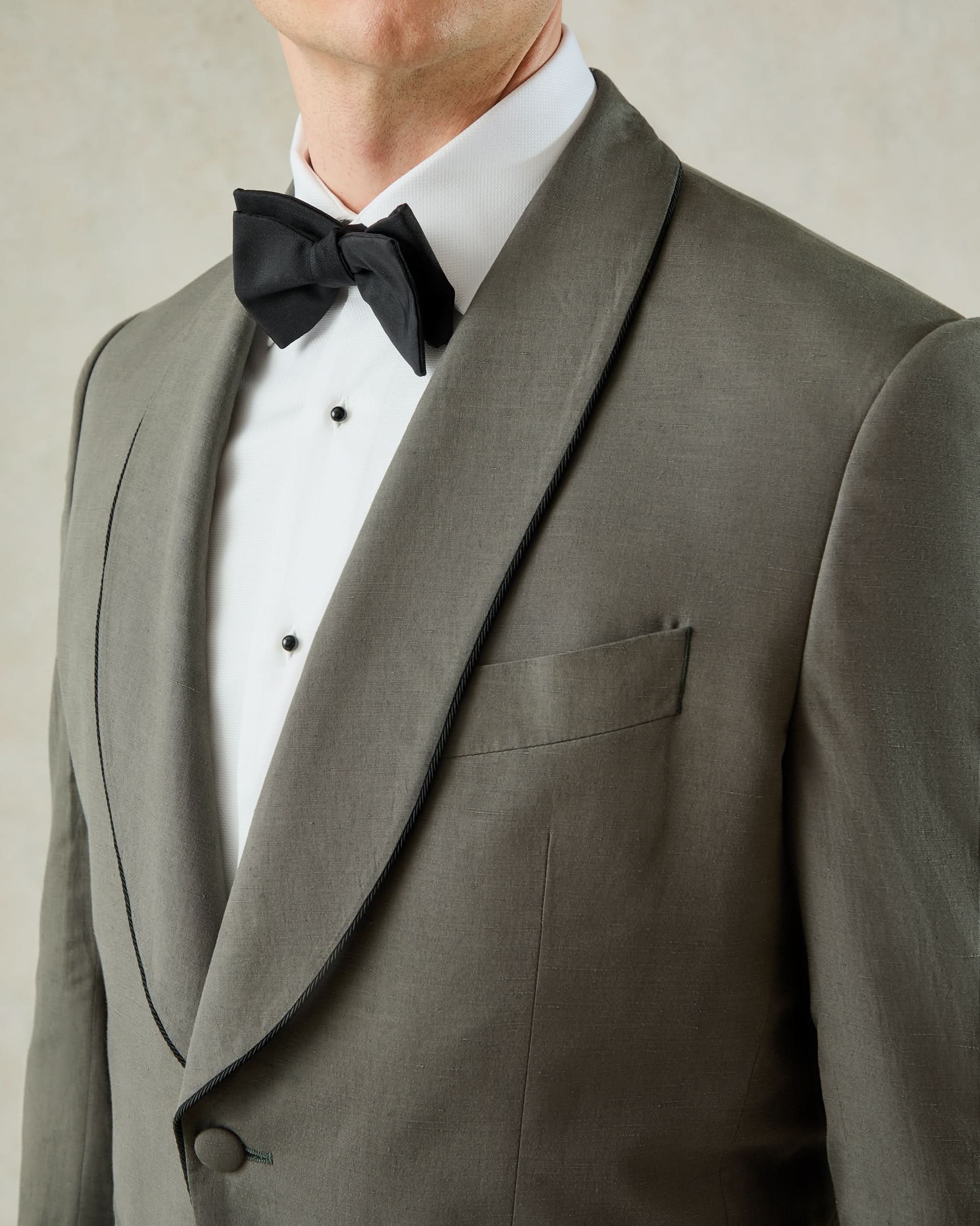 Neumann Silk Linen Evening Suit Khaki