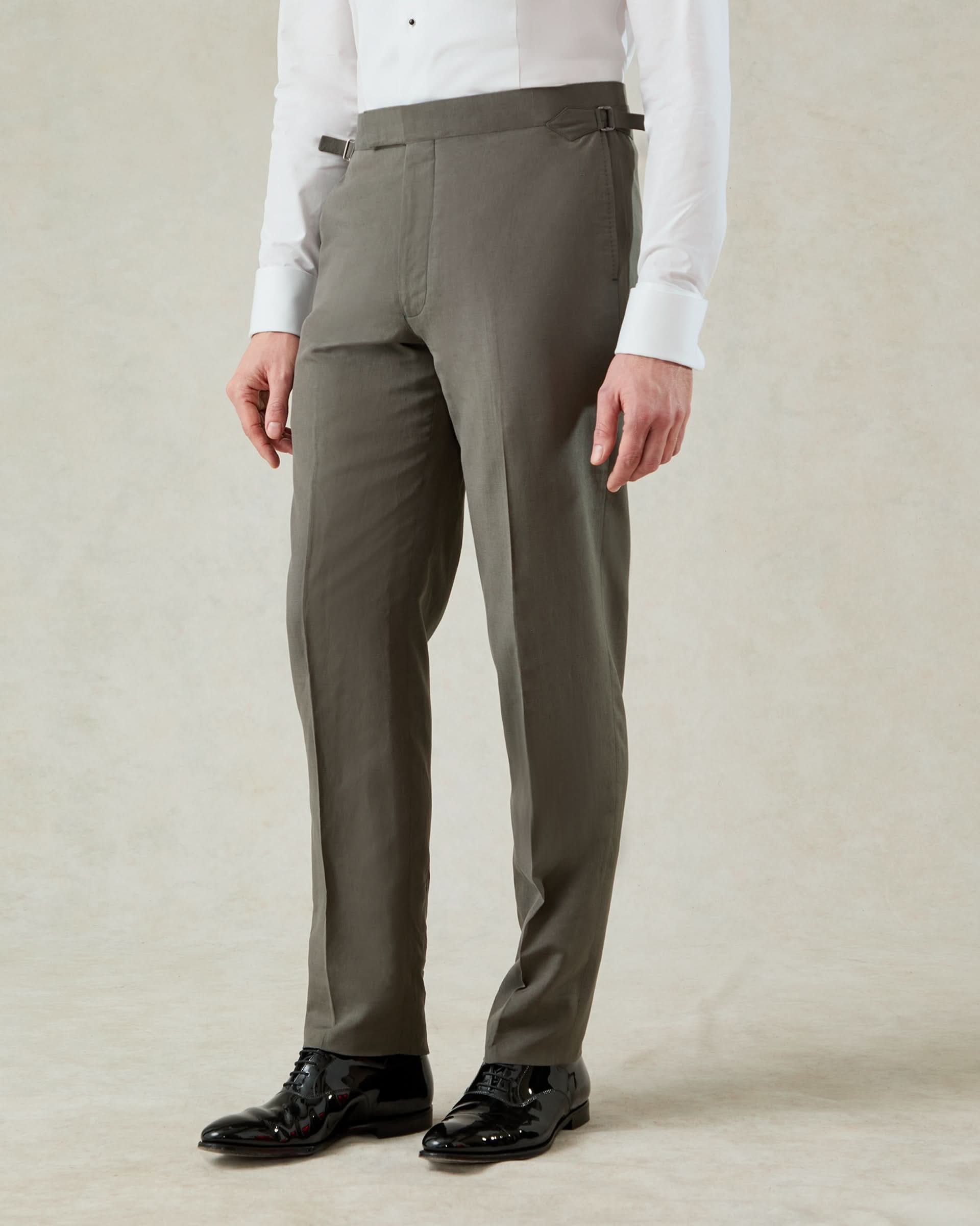 Neumann Silk Linen Evening Suit Khaki