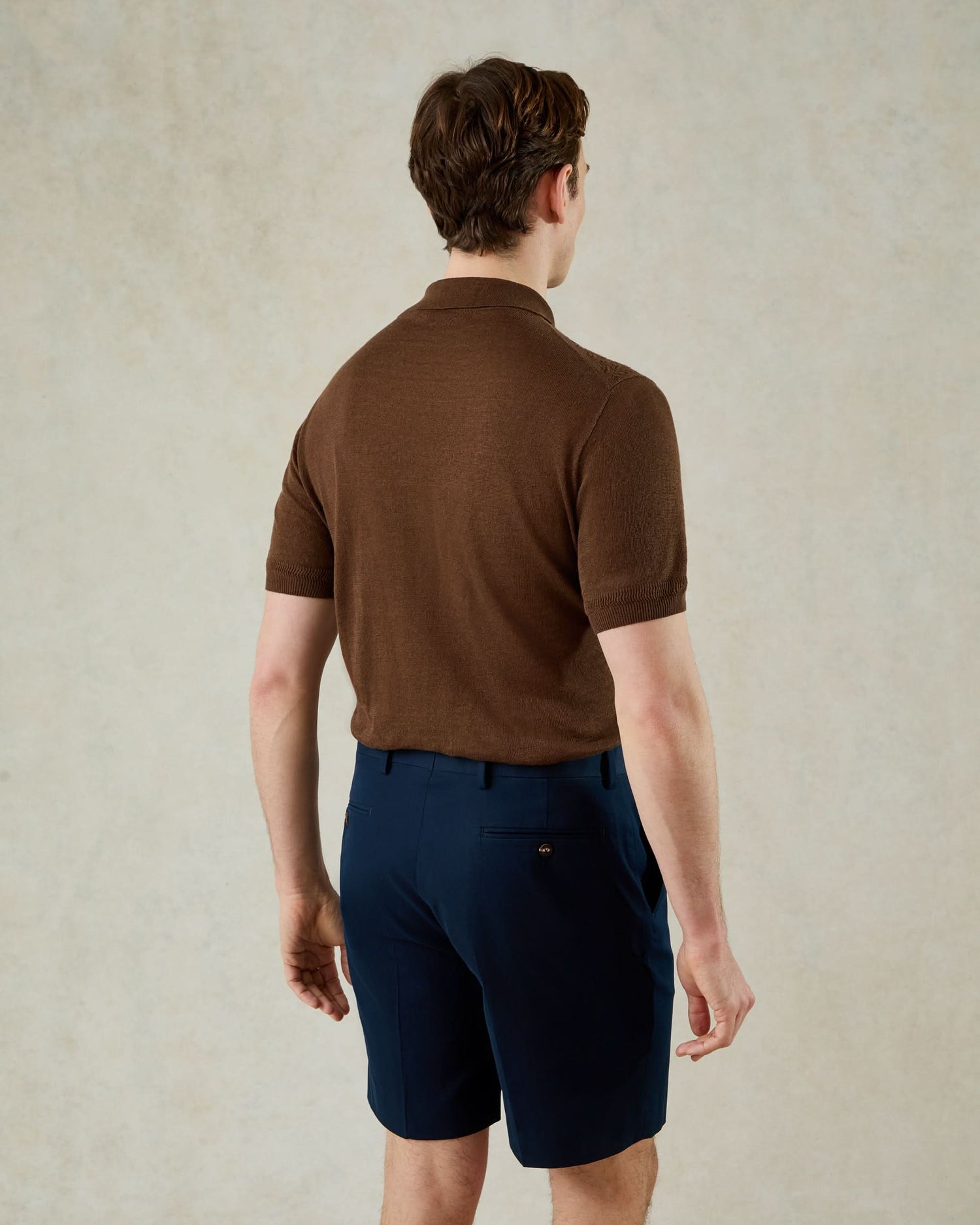 Nelson Linen Cotton Textured Polo Shirt