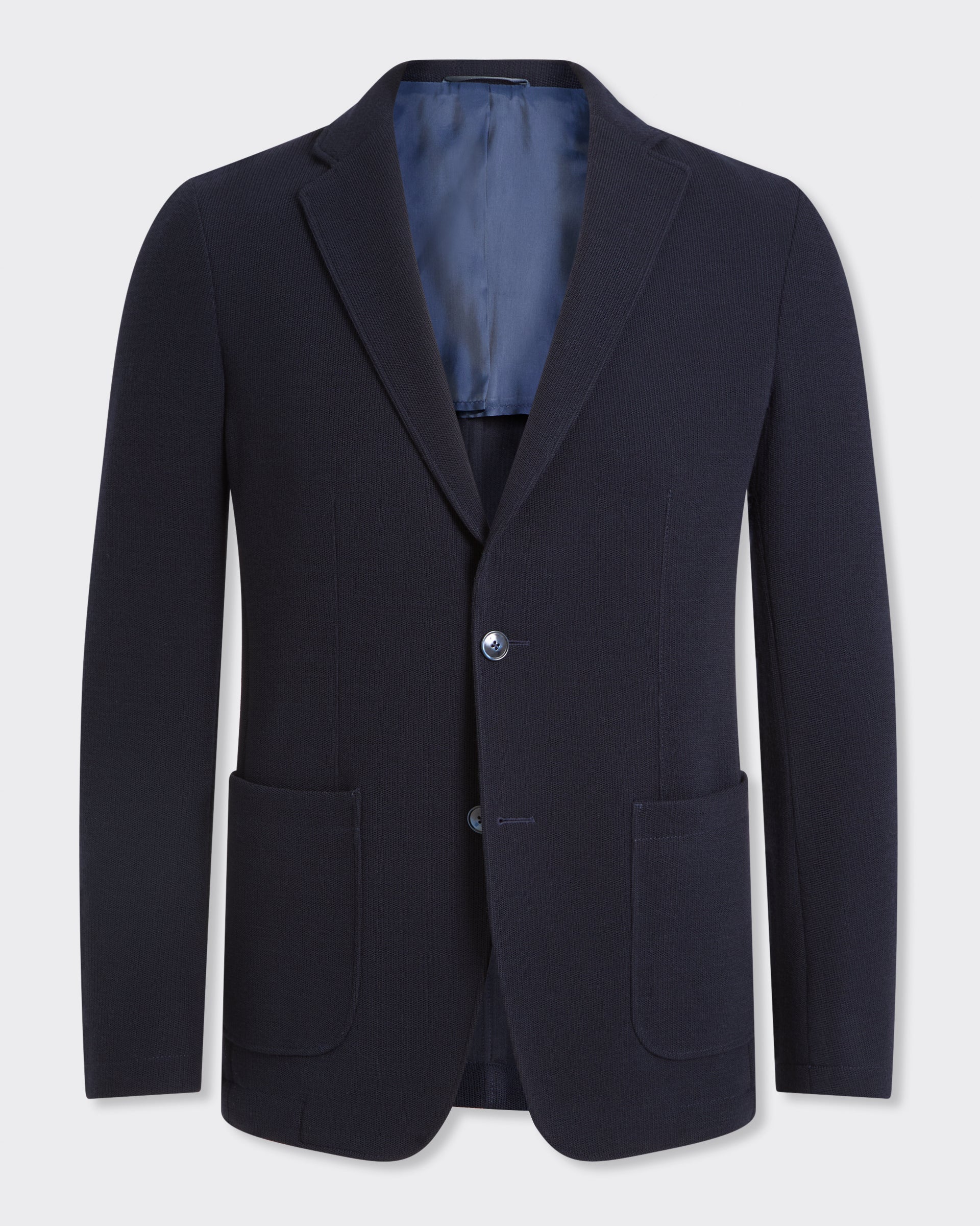 Jervoise Wool & Cotton Blazer Navy