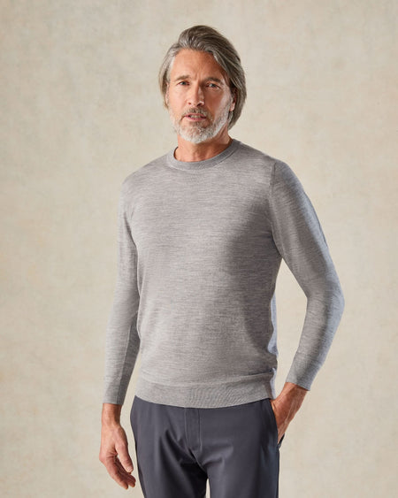 Lucas Merino Wool Silk Cashmere Crew Jumper