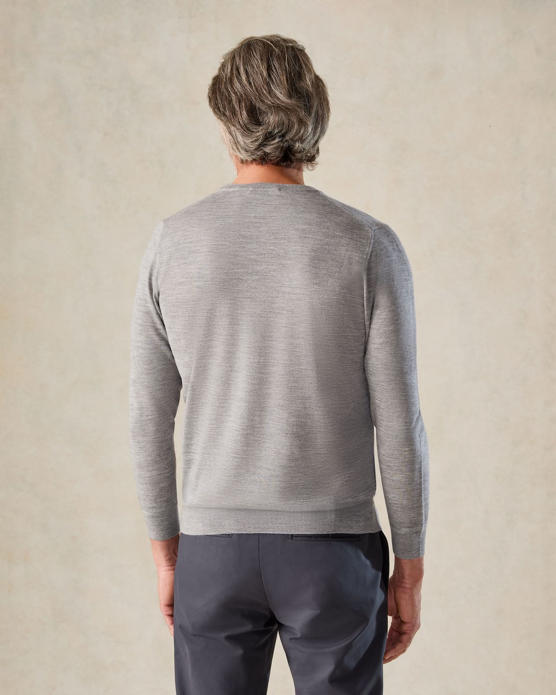 Lucas Merino Wool Silk Cashmere Crew Jumper