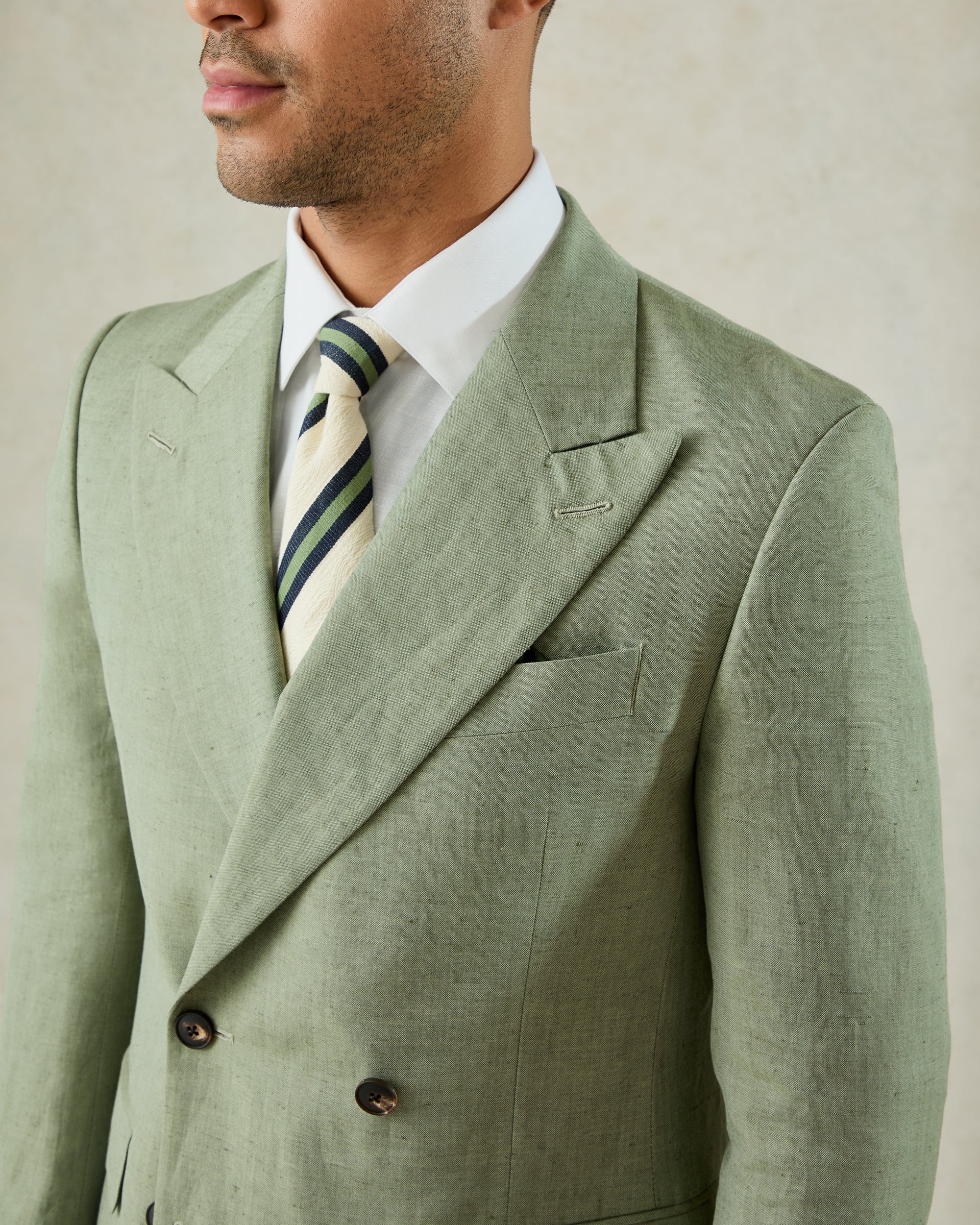 Luce Linen Double Breasted Jacket