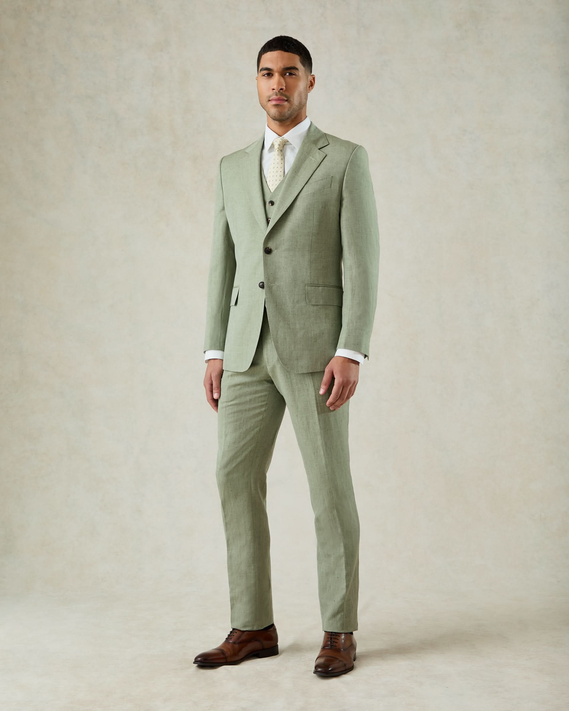 Luce Wool & Linen Suit Green