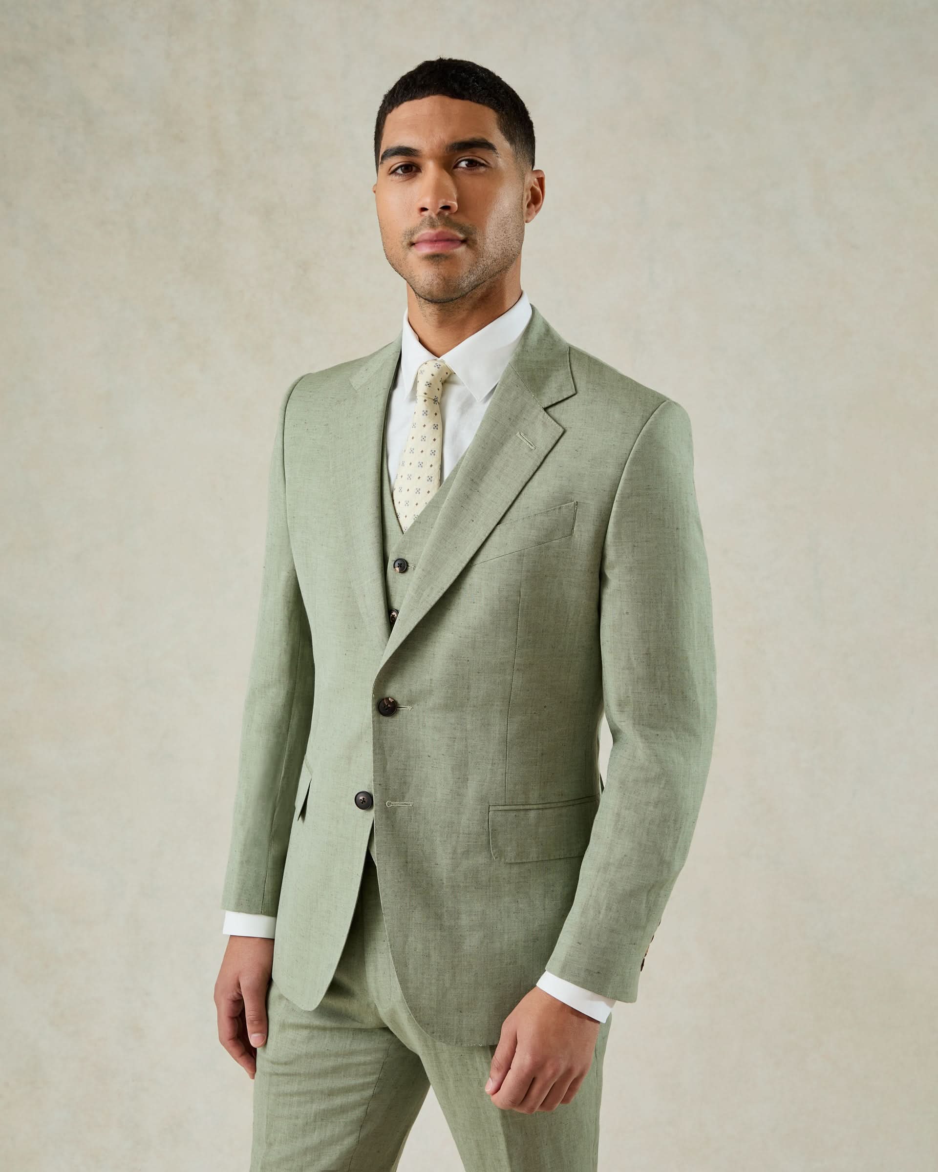 Luce Wool & Linen Suit Green