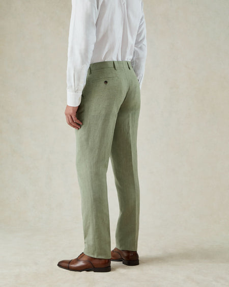 Luce Wool & Linen Suit Trousers Green