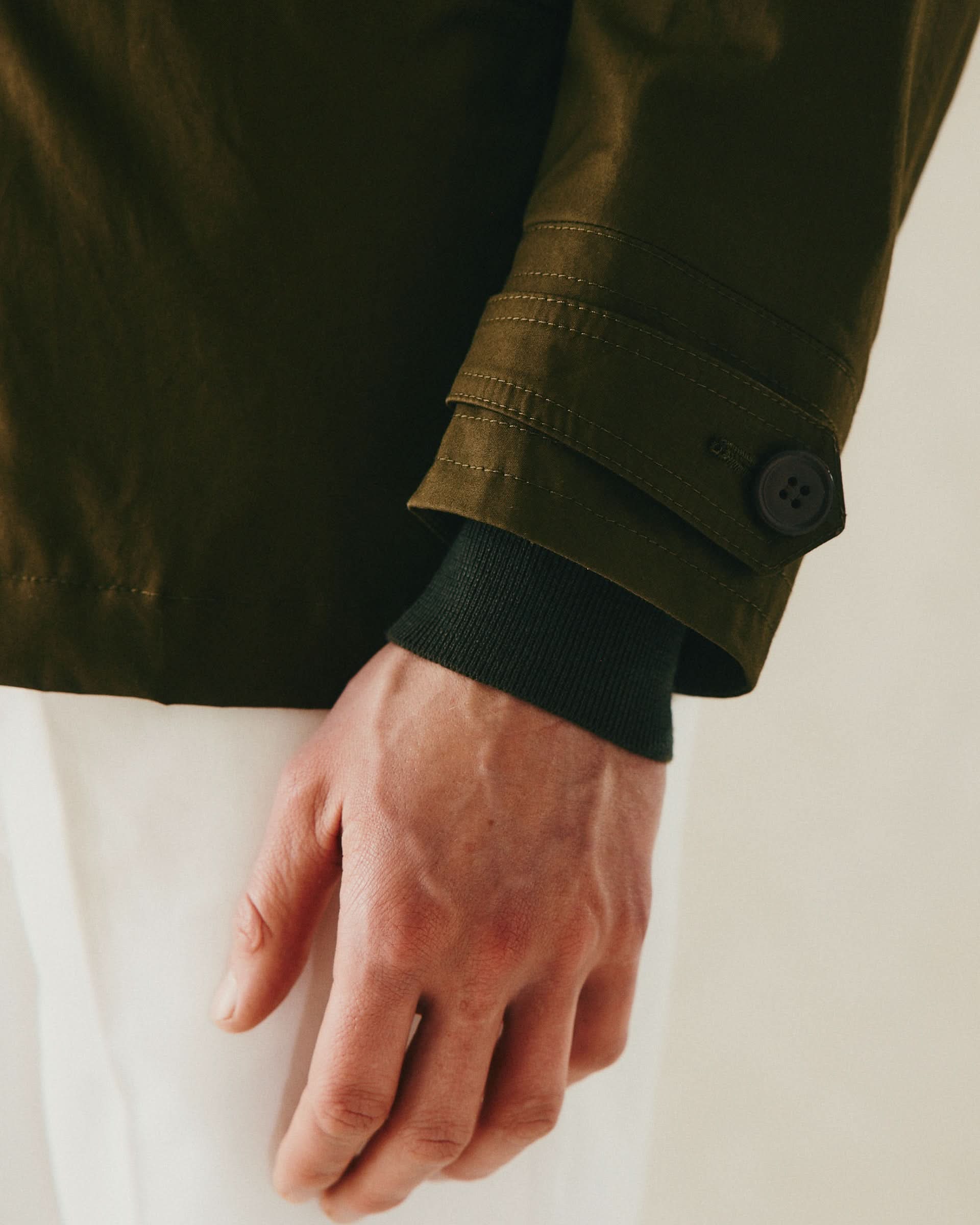 Hawkes Canvas Cotton Peacoat Moss Green