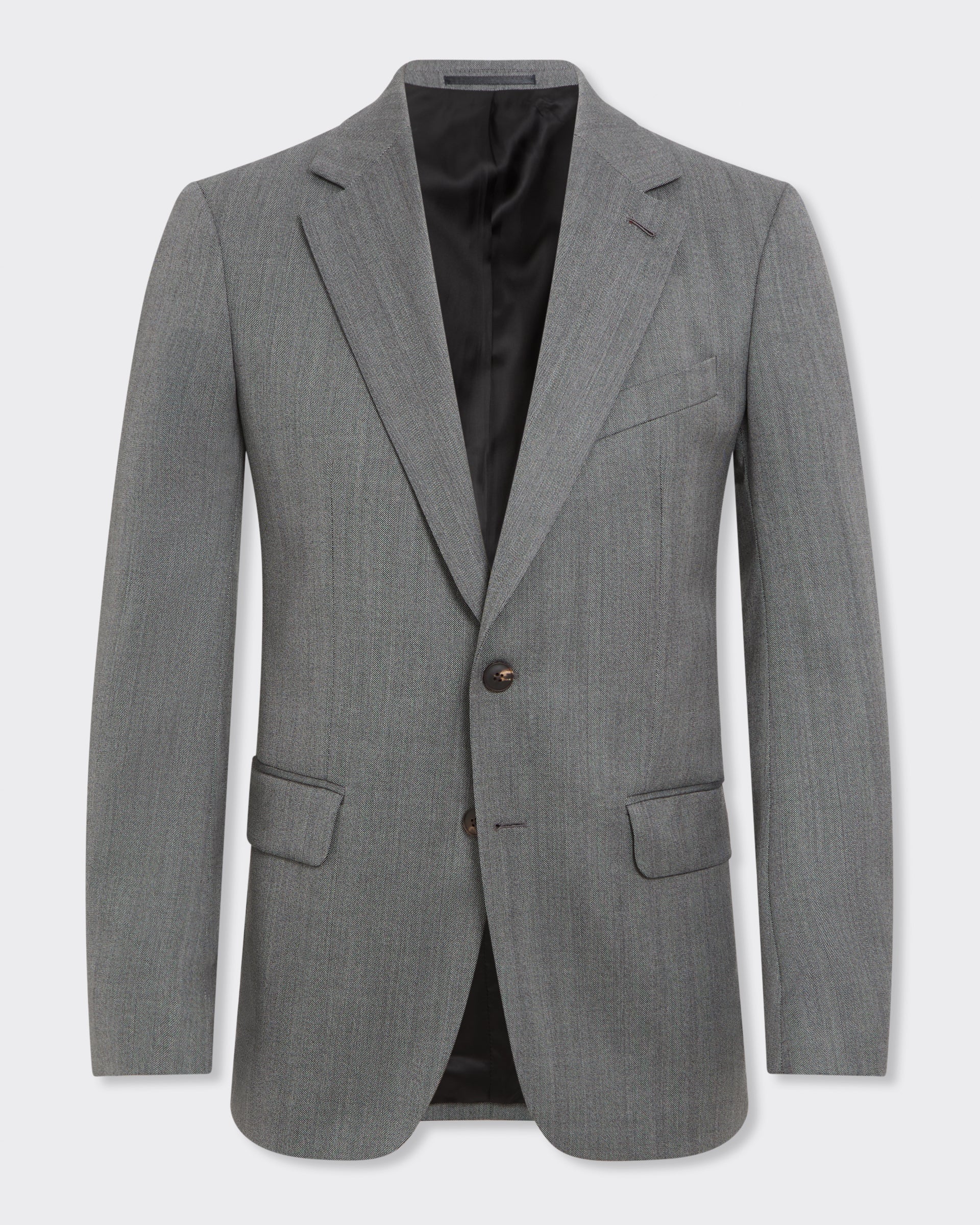 Garbett Grey Wool Herringbone Suit