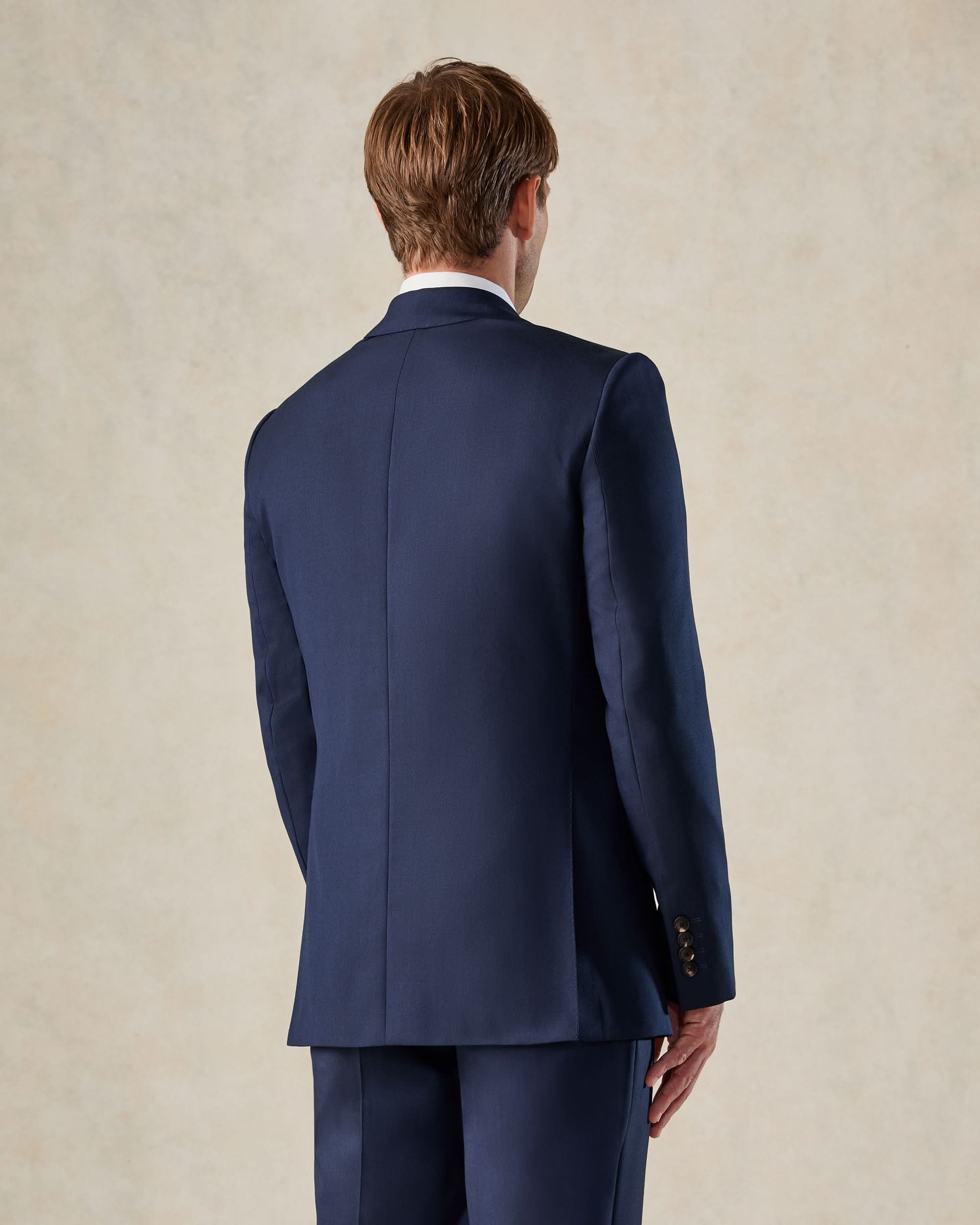 Seymour Blue Wool Twill Suit Jacket