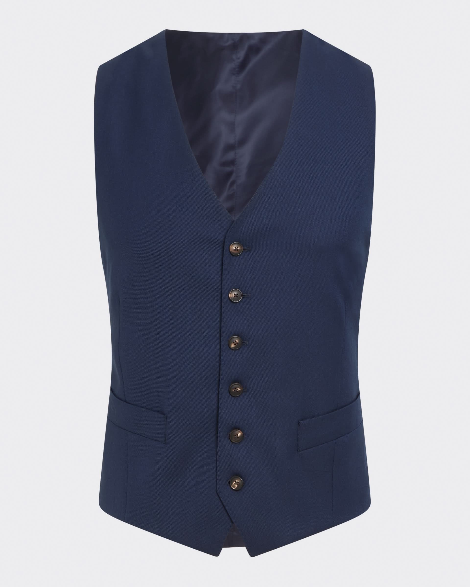 Seymour Twill Waistcoat Blue