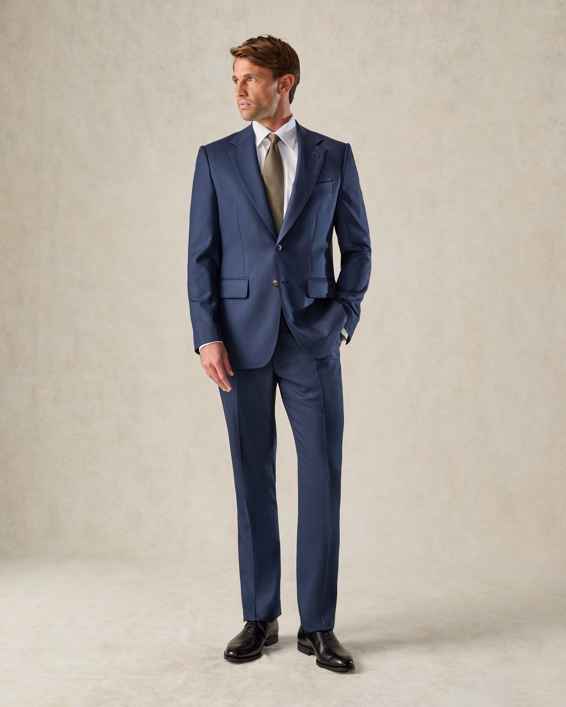 Madden Navy Wool Birdseye Suit
