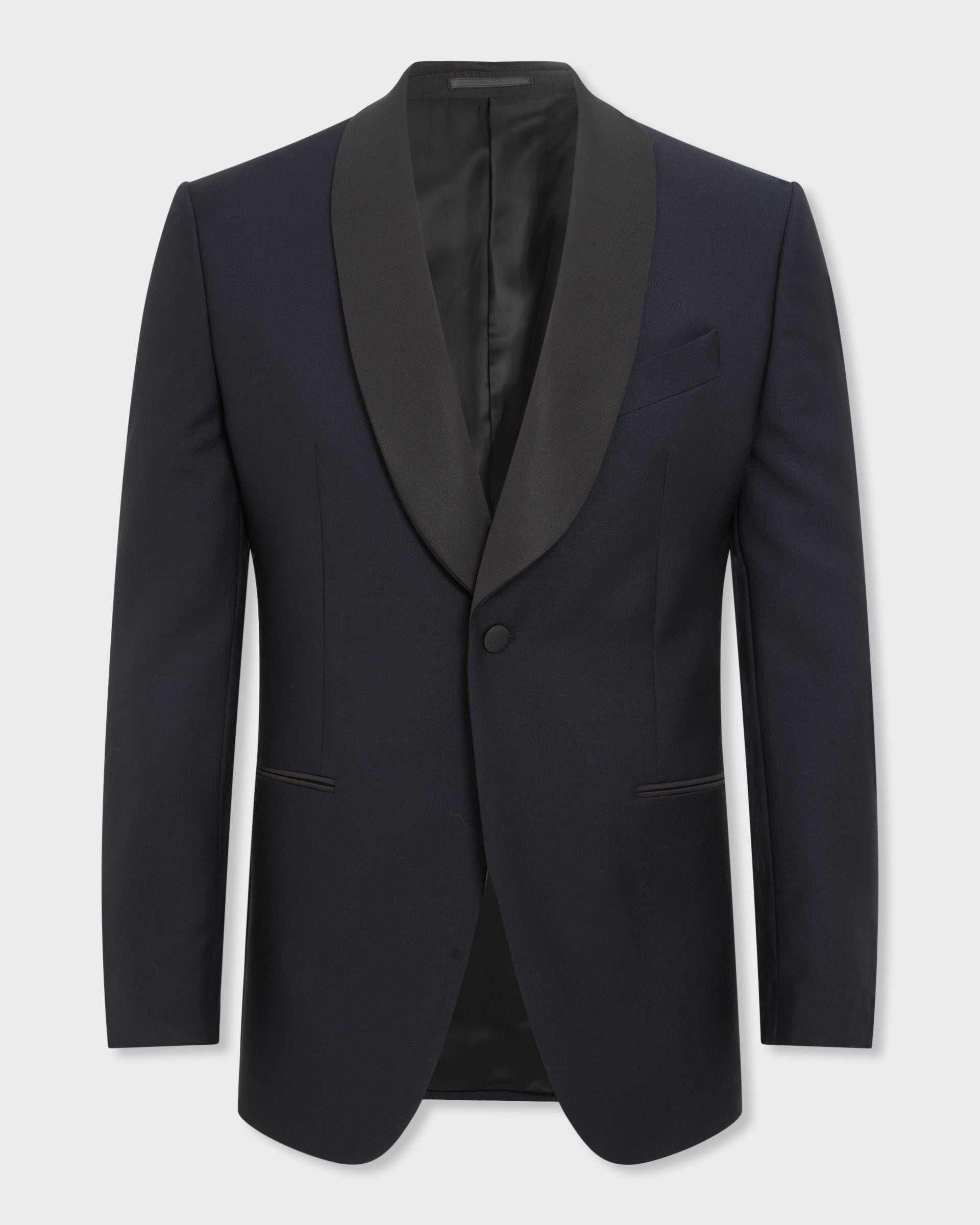 Weldon Wool Mohair Barathea Shawl Dinner Jacket Navy