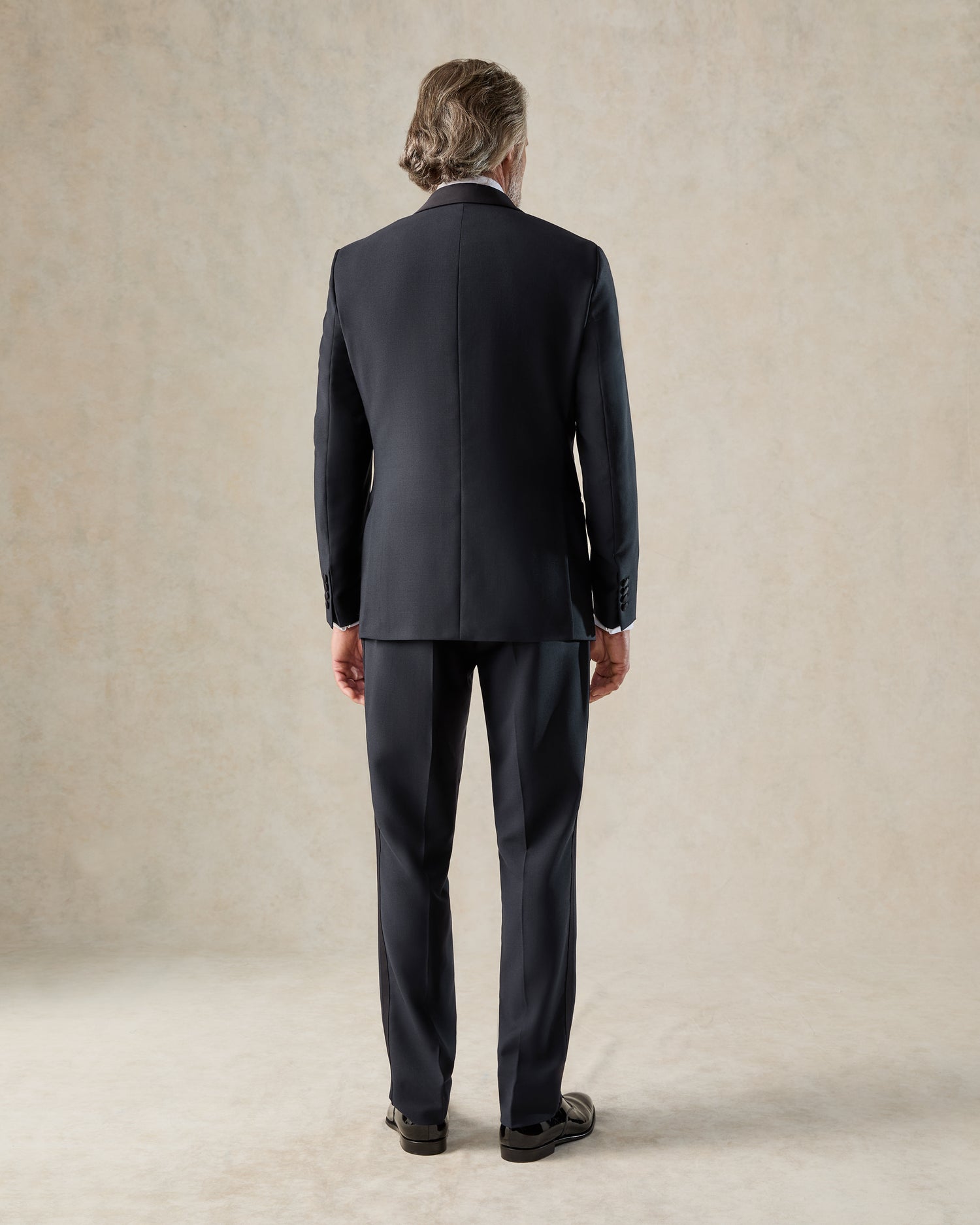 Weldon Navy Wool Mohair Barathea Shawl Dinner Suit