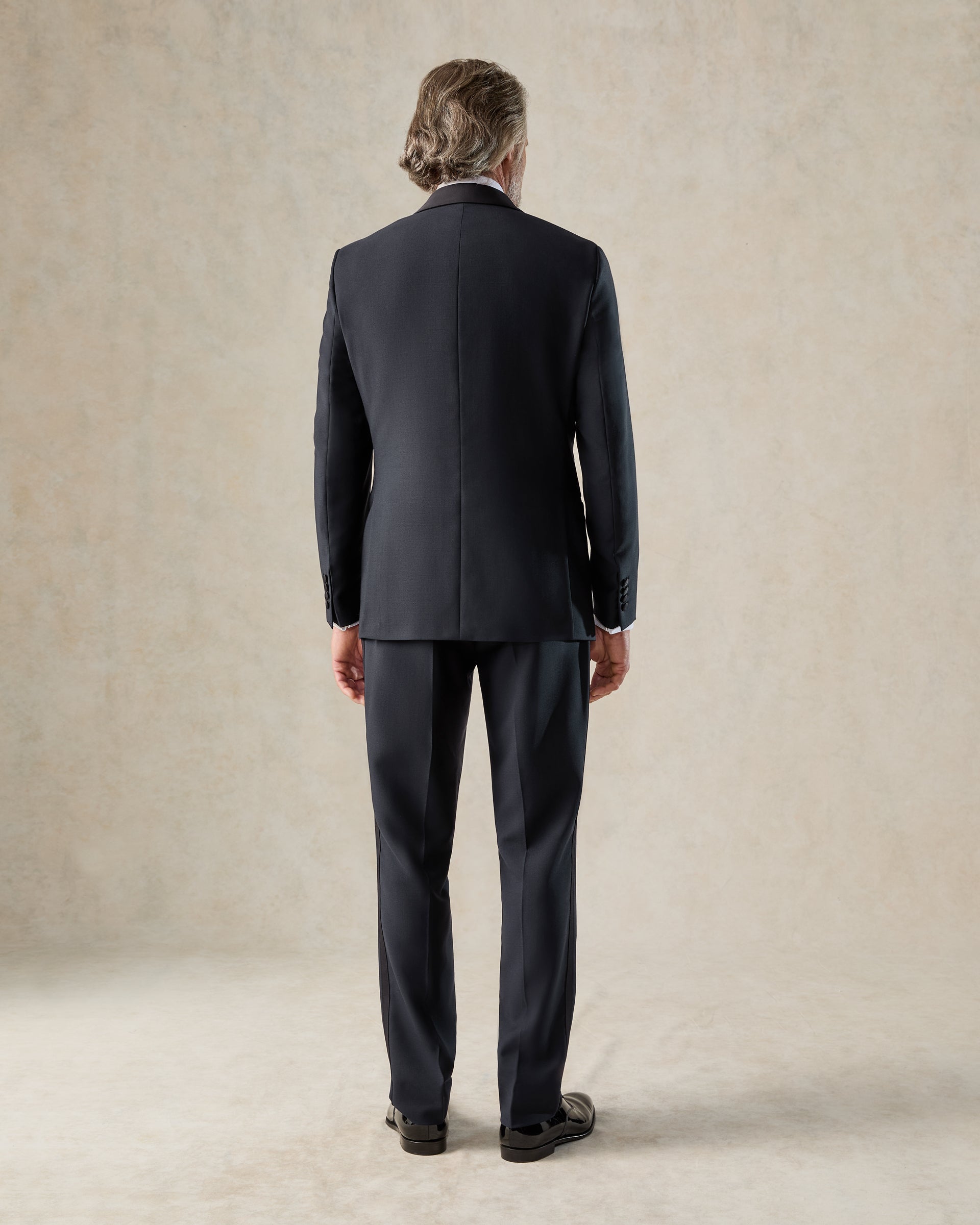 Weldon Navy Wool Mohair Barathea Shawl Dinner Suit