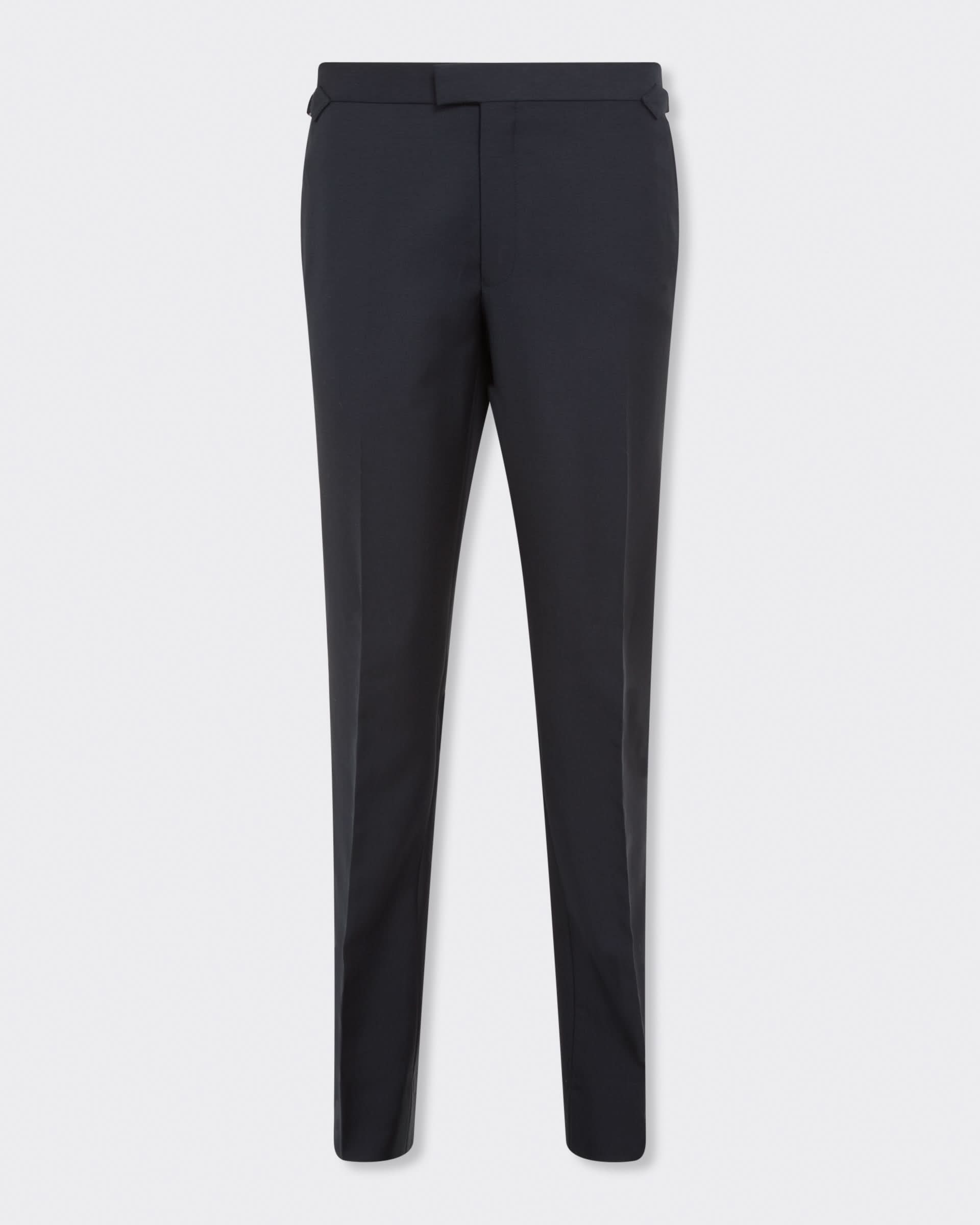 Weldon Wool Mohair Barathea Evening Trouser Navy