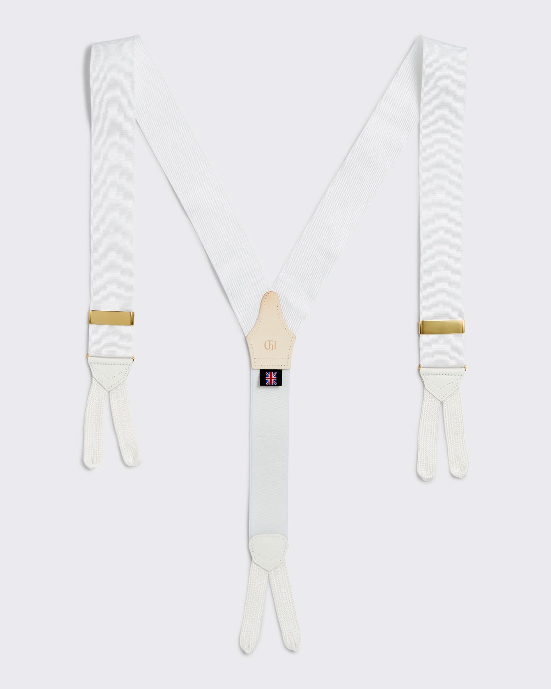 Pelly Moire Braces White