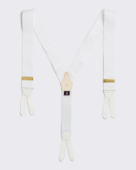 Pelly Moire Braces White