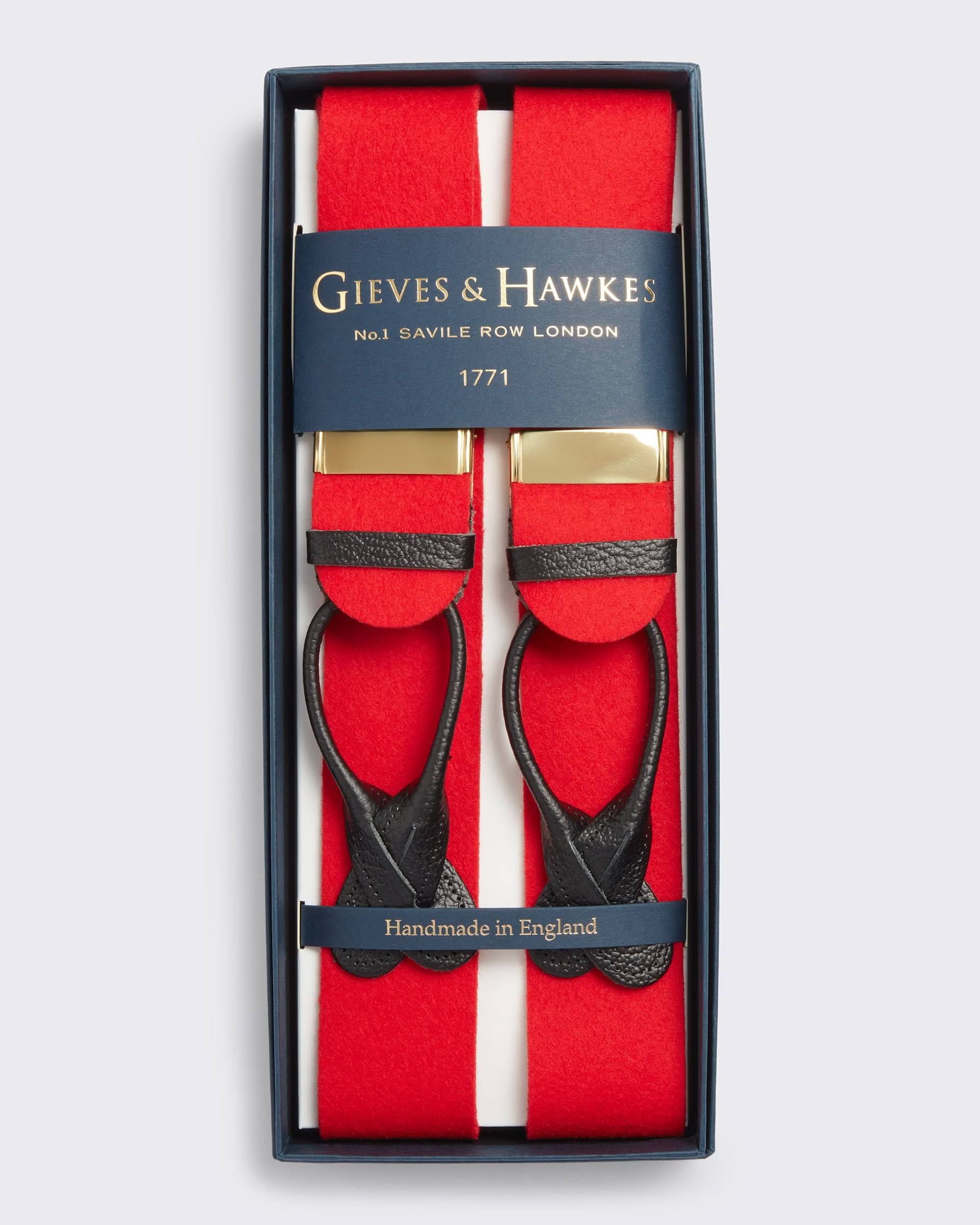 Sinclair Box Cloth Braces Red