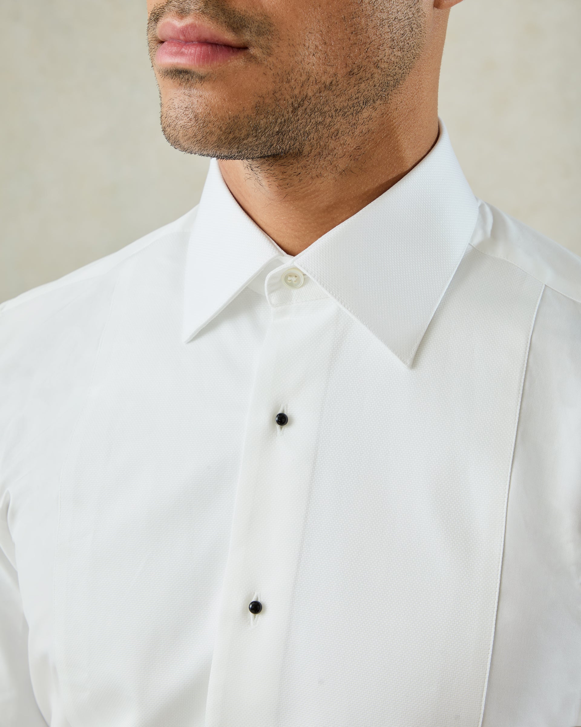 Wynn Cut Away Collar Double Cuff Shirt White