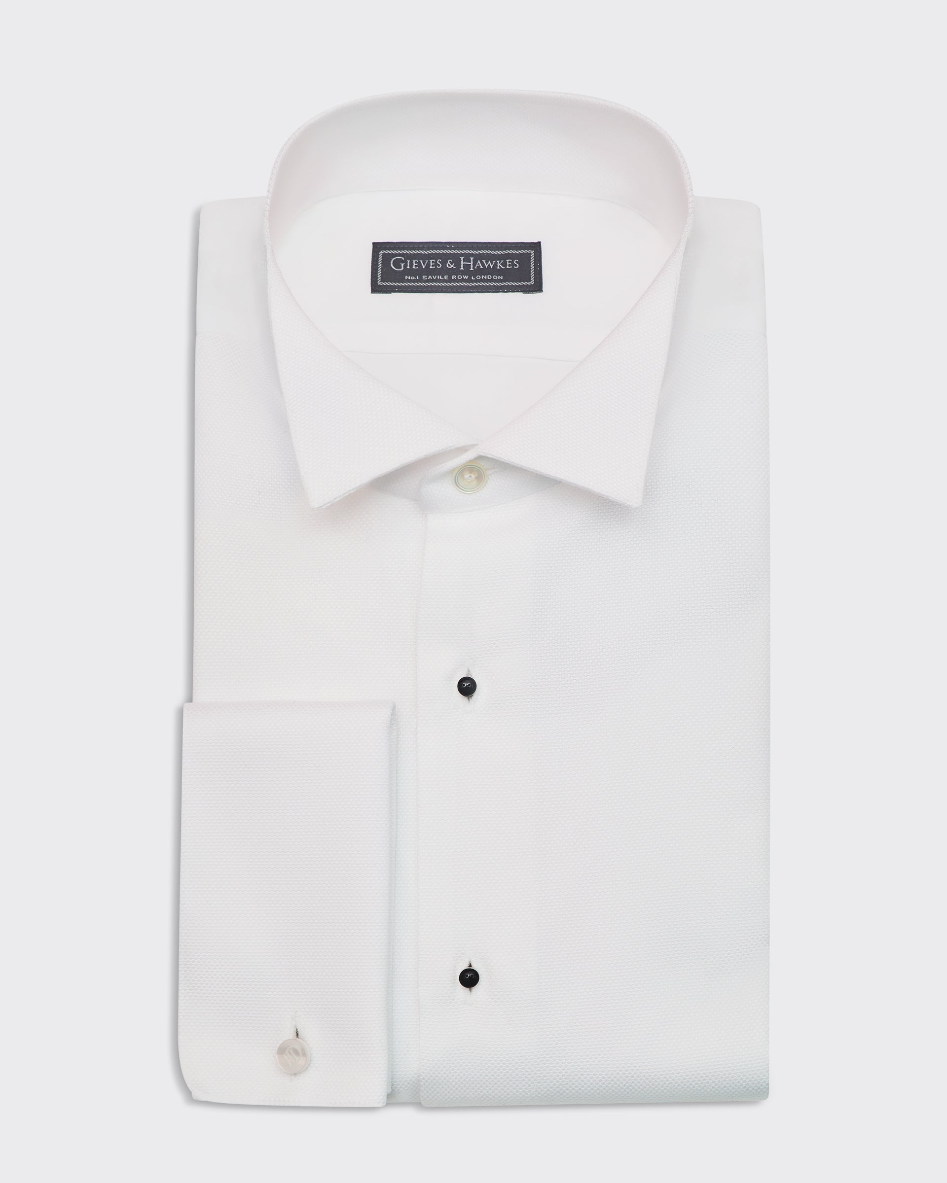 Dalton Double Cuff Wing Tip Collar Dress Shirt White