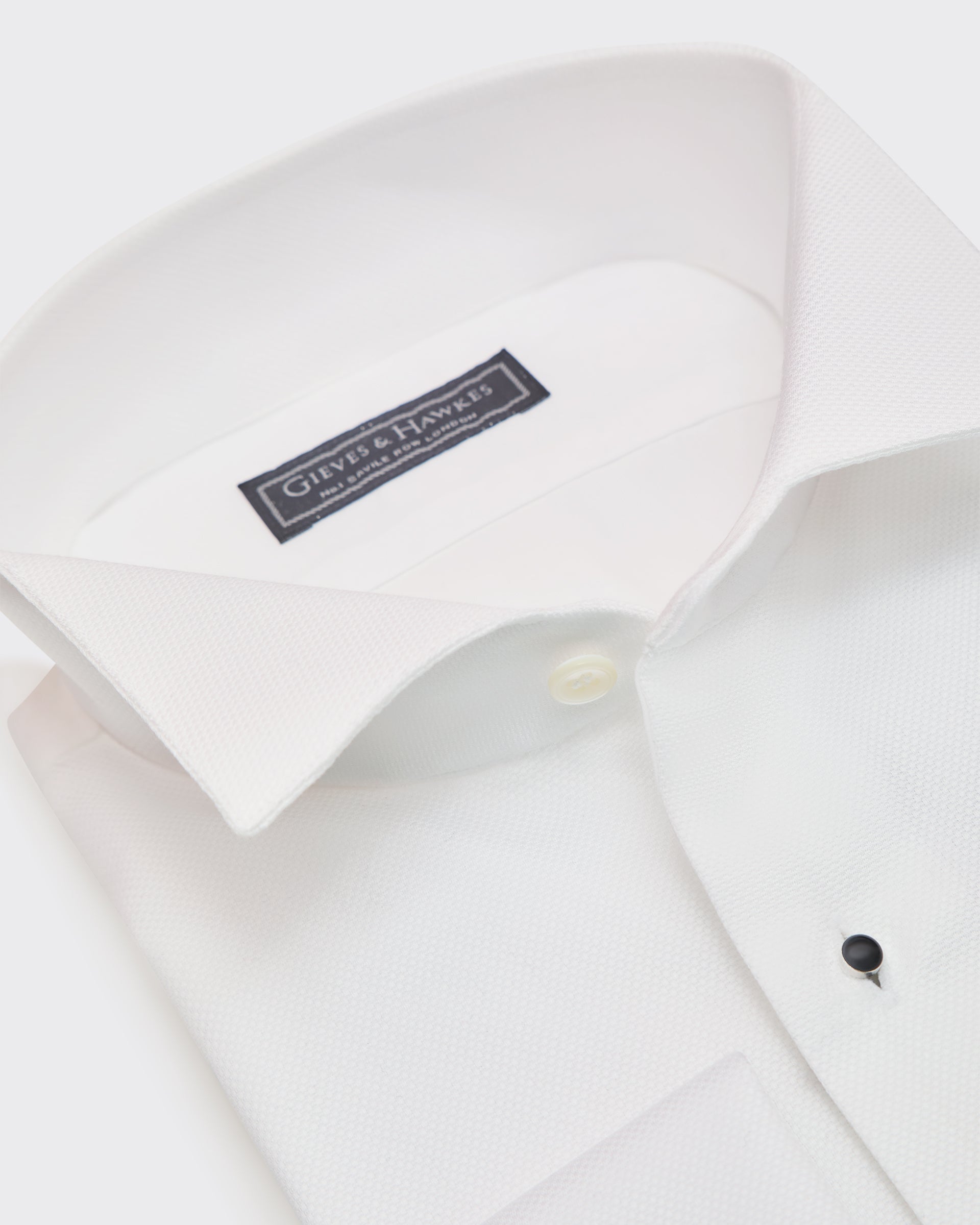 Dalton Double Cuff Wing Tip Collar Dress Shirt White