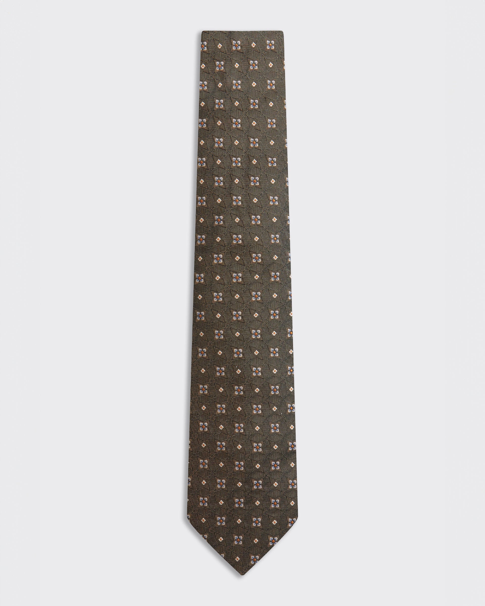 Carberry Jacquard Diamond Tie Khaki
