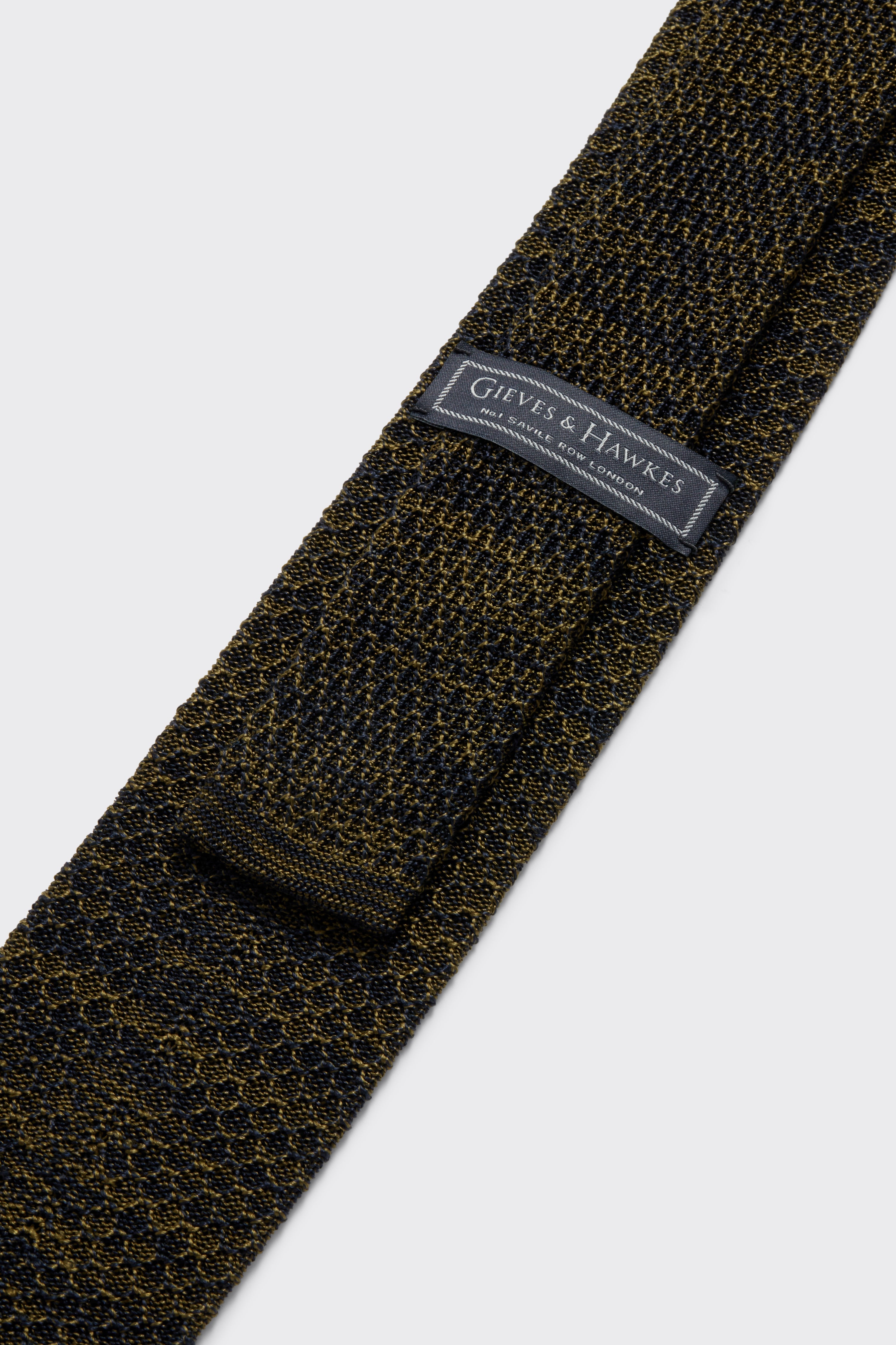 Carberry Knitted Silk Tie Green & Navy