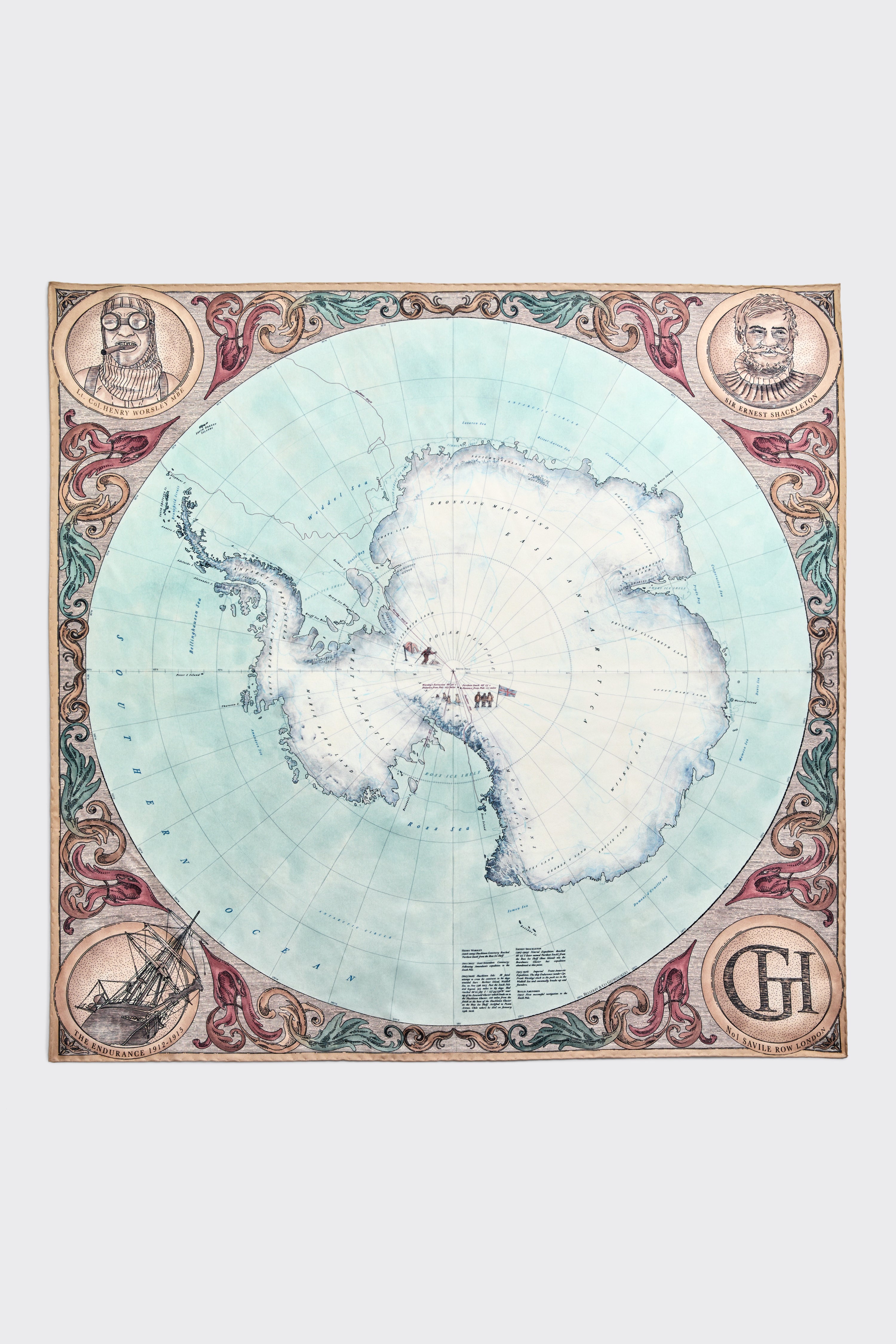 Simms Silk Map Print Scarf